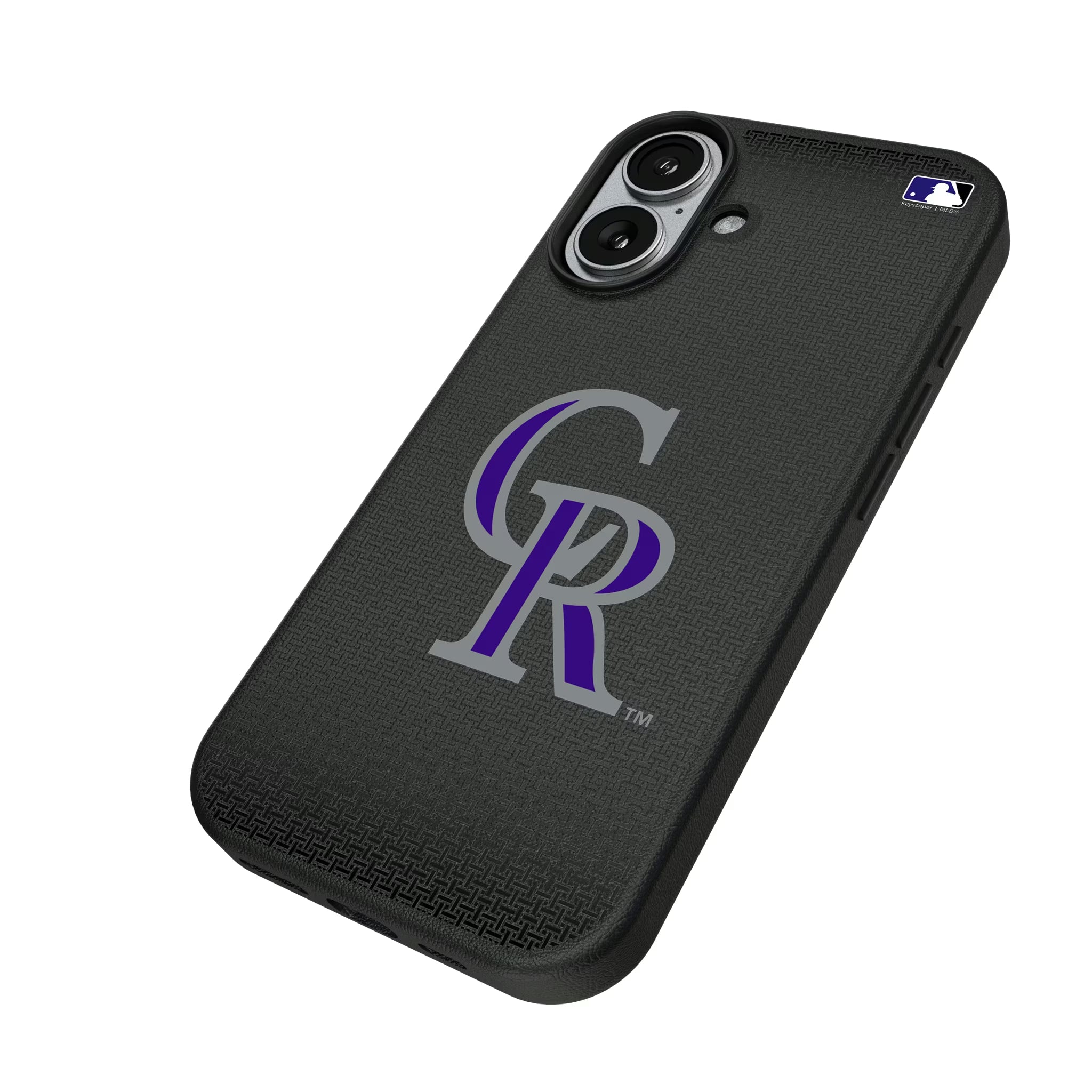 Colorado Rockies Linen iPhone MagSafe Compatible Phone Case for Apple iPhone - Isometric View#Device_iPhone 17