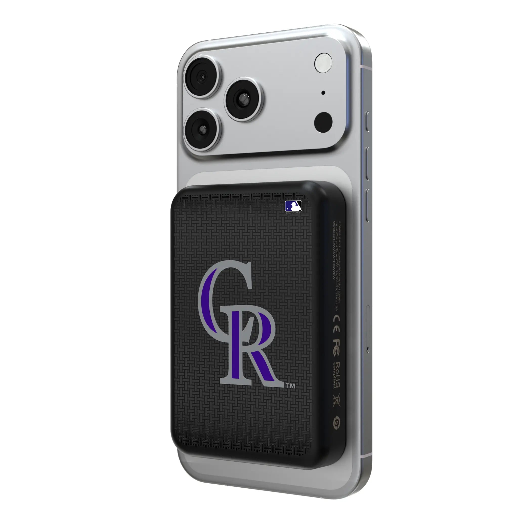 Colorado Rockies Linen Wireless Mag Power Bank