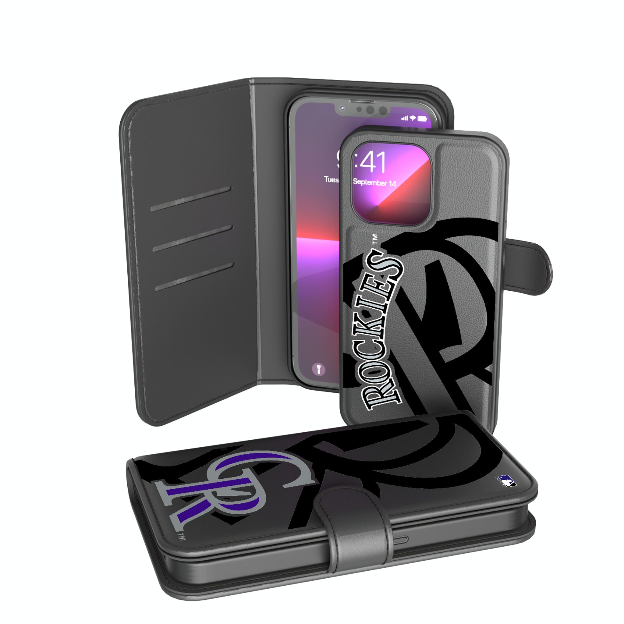 Colorado Rockies Monocolor Tilt iPhone Wallet Phone Case for Apple iPhone