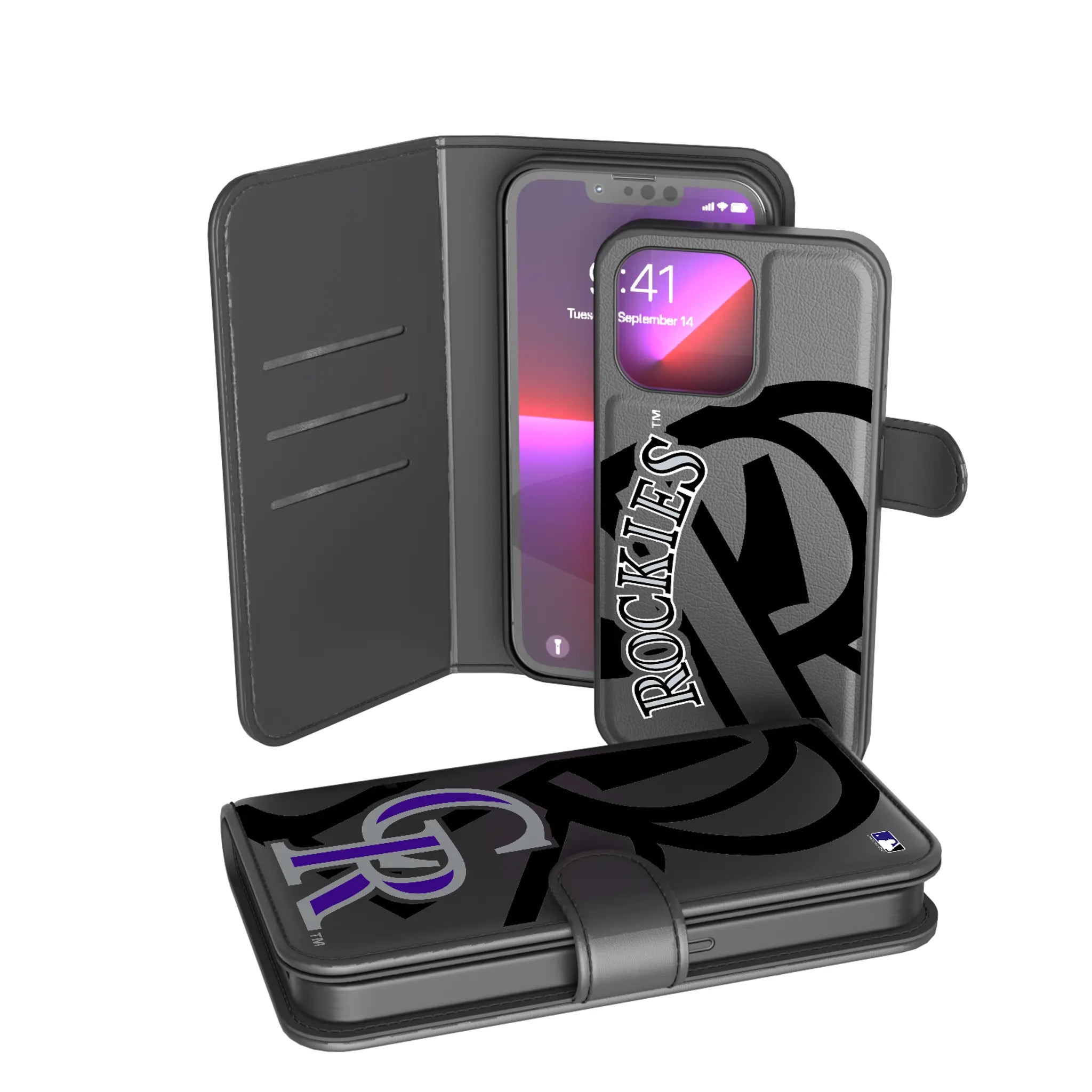 Colorado Rockies Monocolor Tilt iPhone Wallet Phone Case for Apple iPhone