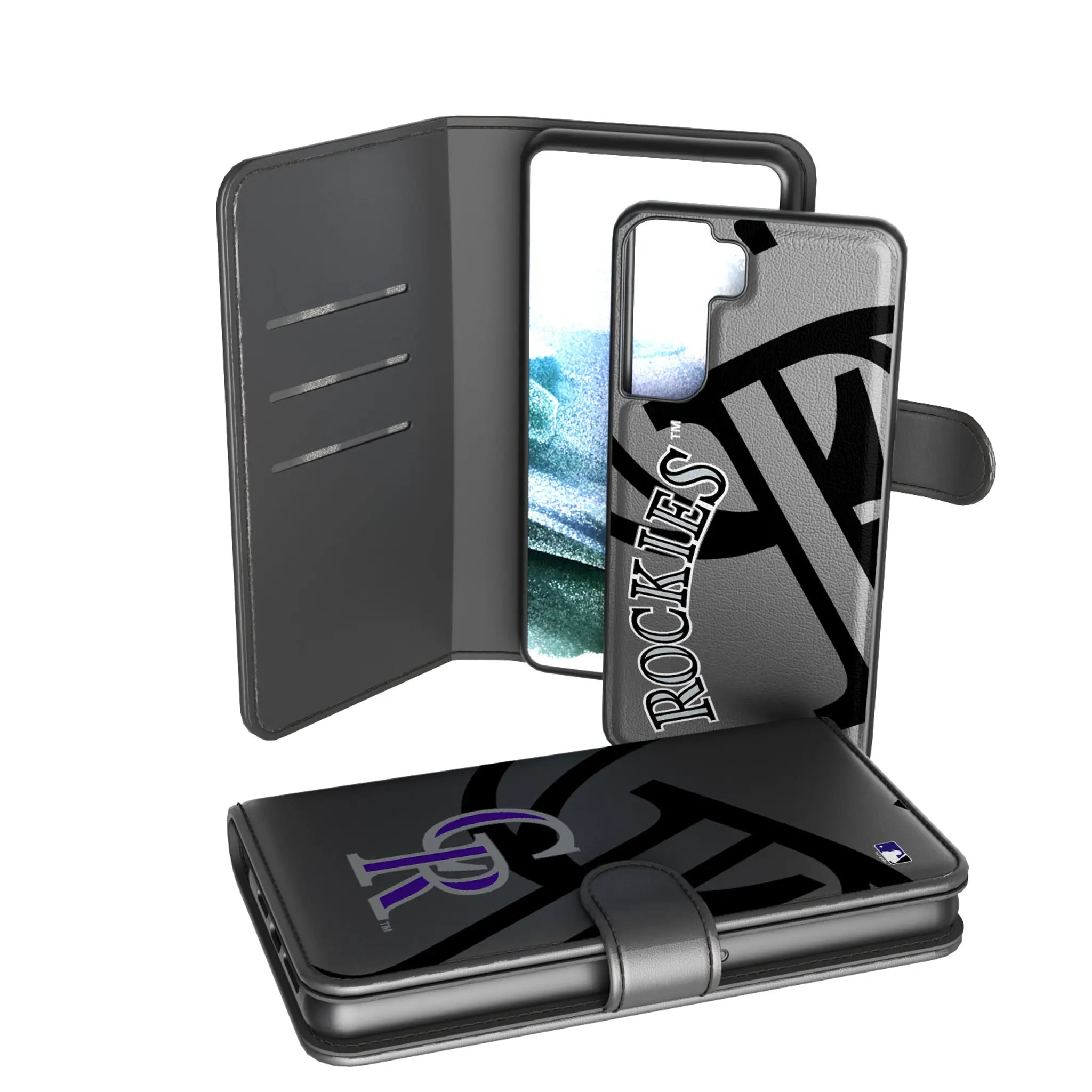 Colorado Rockies Monocolor Tilt Galaxy Wallet Phone Case for Samsung Galaxy