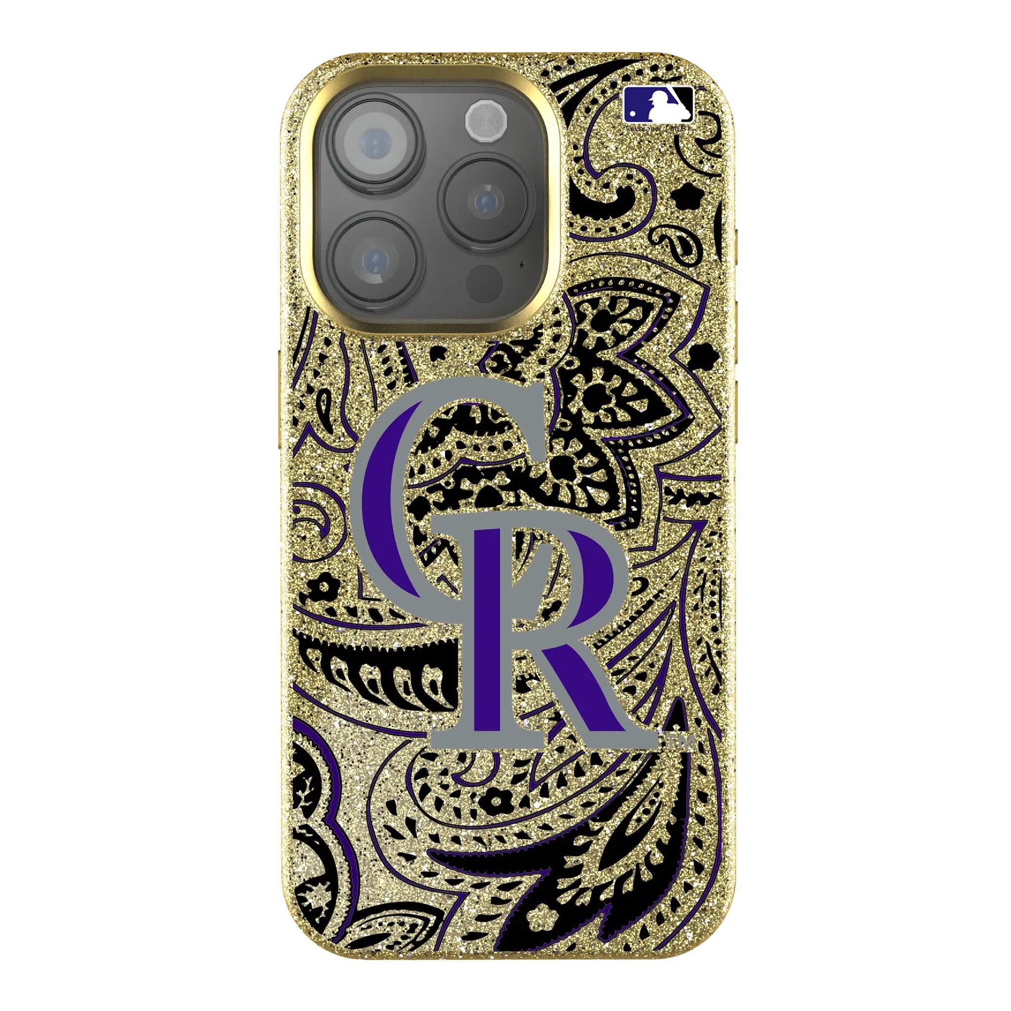Colorado Rockies Paisley iPhone Bling Phone Case for Apple iPhone