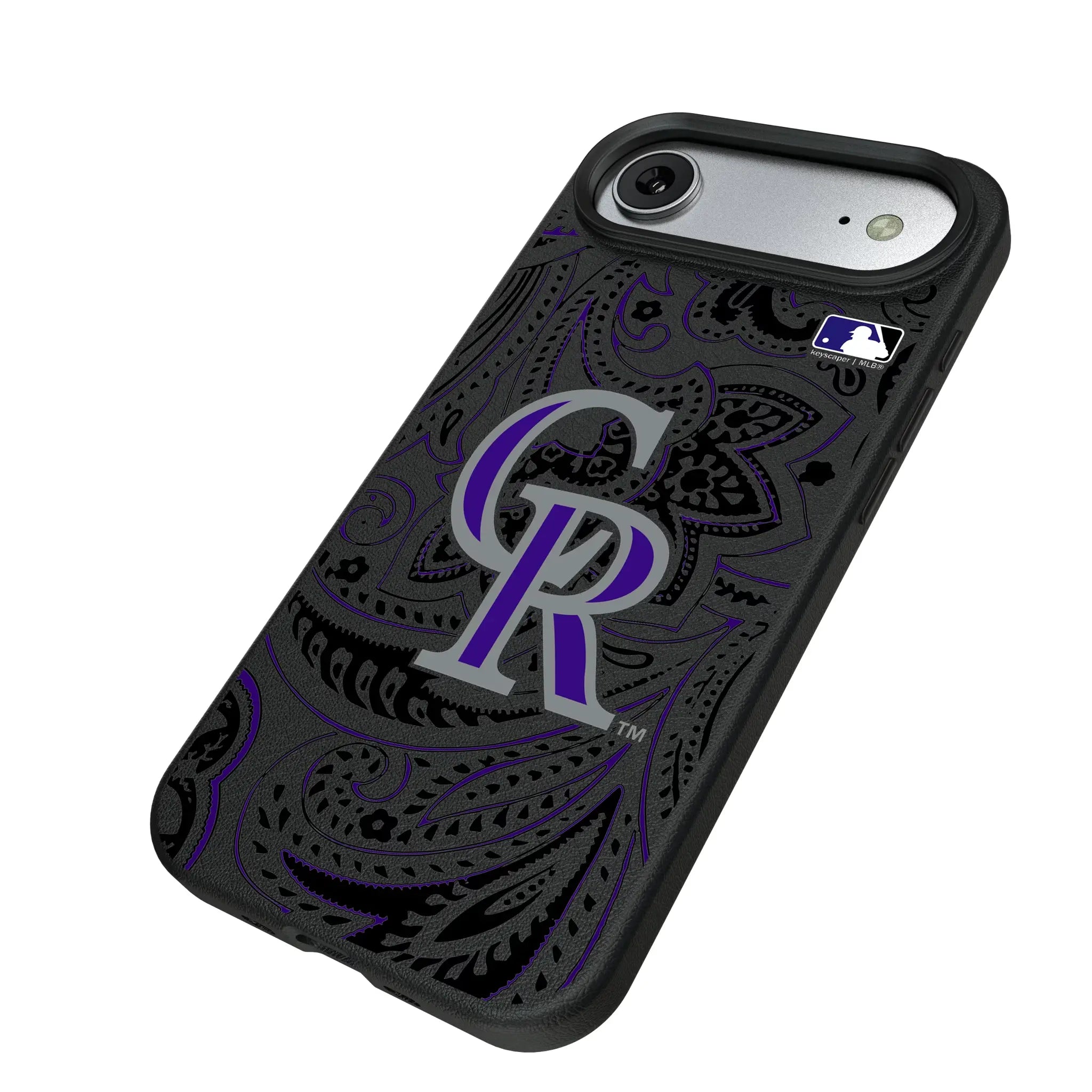 Colorado Rockies Paisley iPhone MagSafe Compatible Phone Case for Apple iPhone - Isometric View#Device_iPhone Air