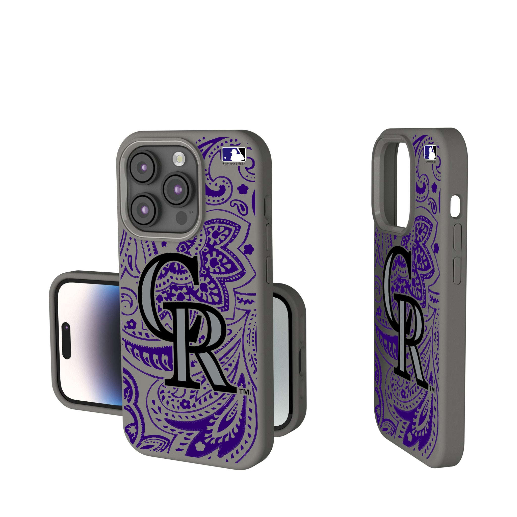 Colorado Rockies Paisley iPhone Soft Touch Phone Case for Apple iPhone