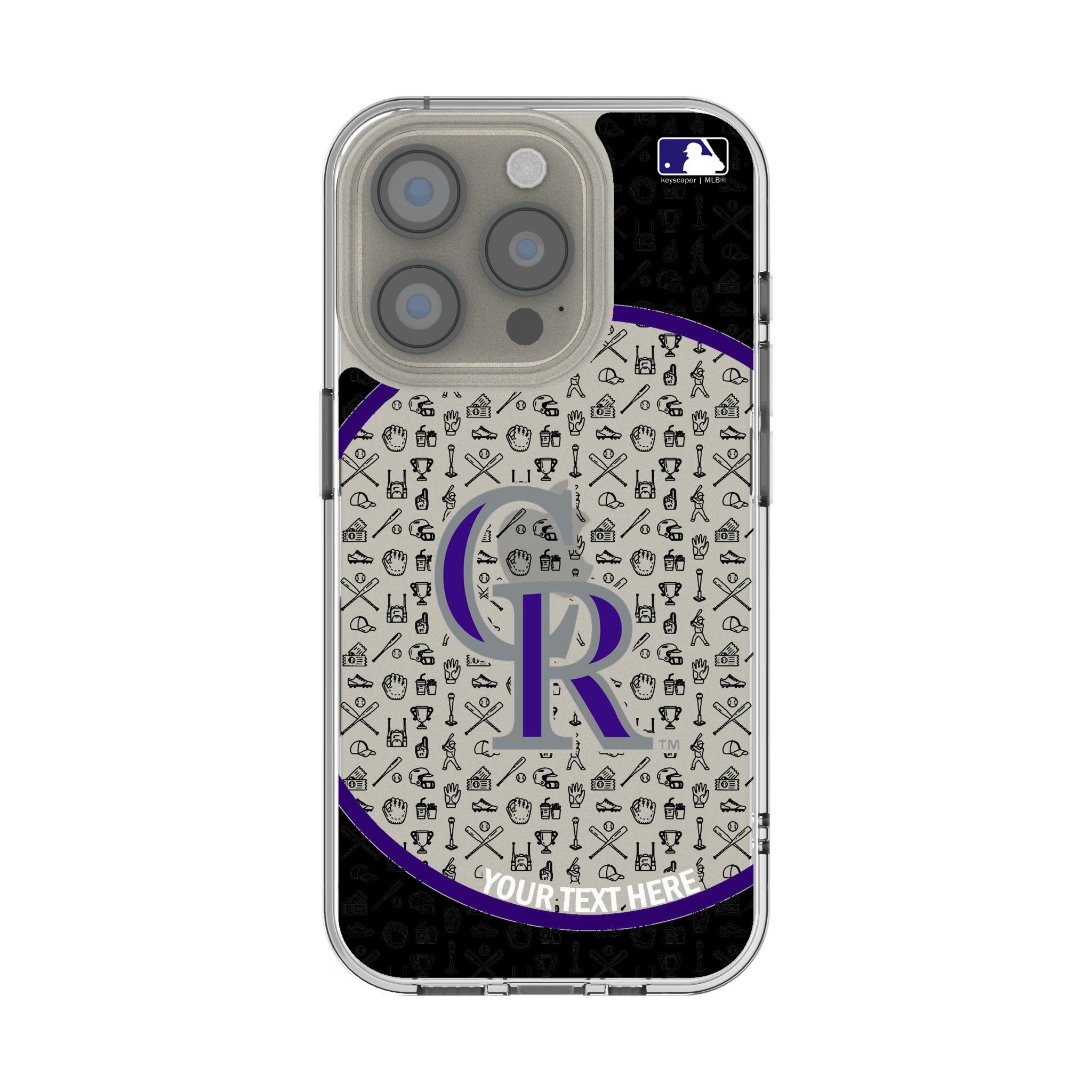 Colorado Rockies Personalized Circle iPhone Clear Phone Case for Apple iPhone
