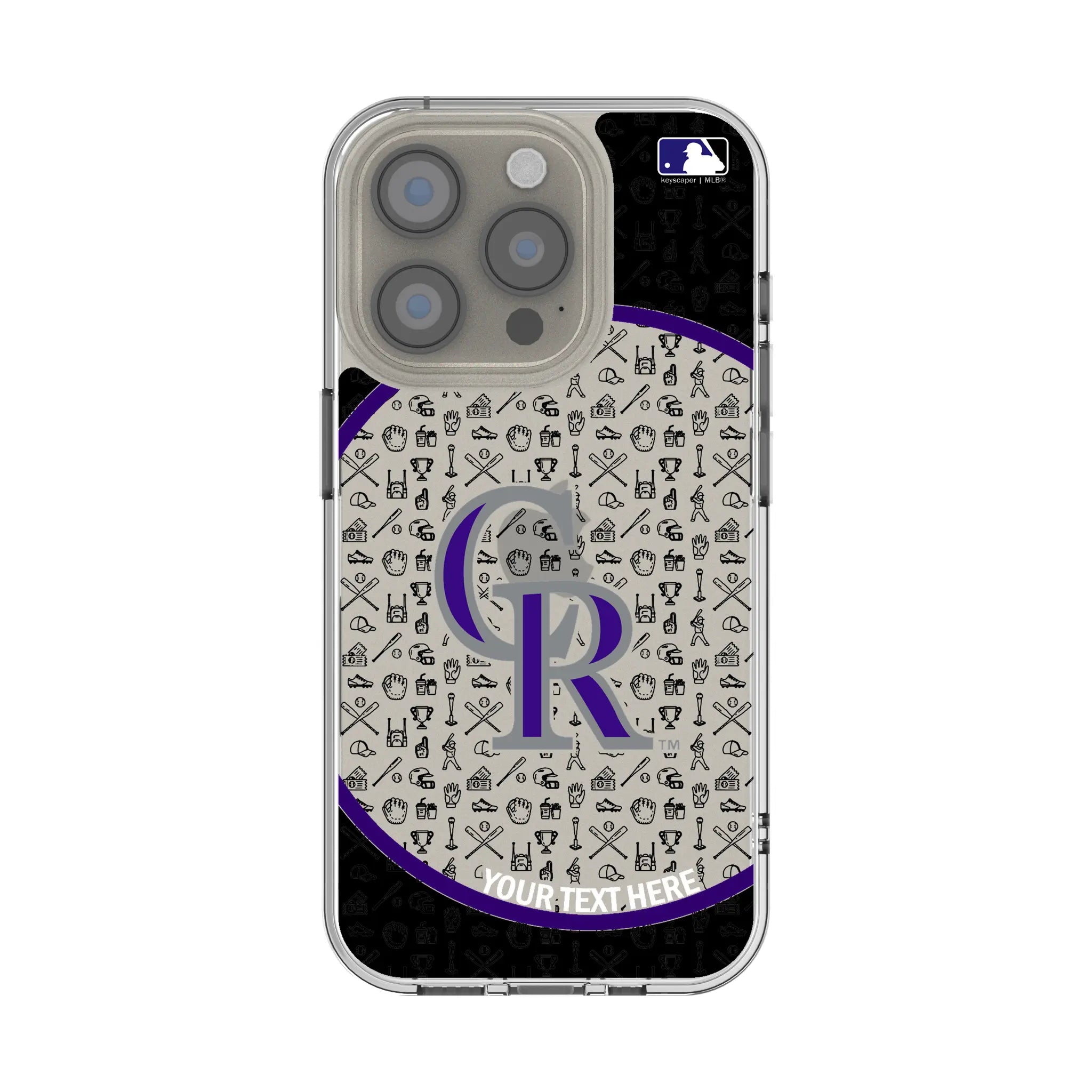 Colorado Rockies Personalized Circle iPhone Clear Phone Case for Apple iPhone