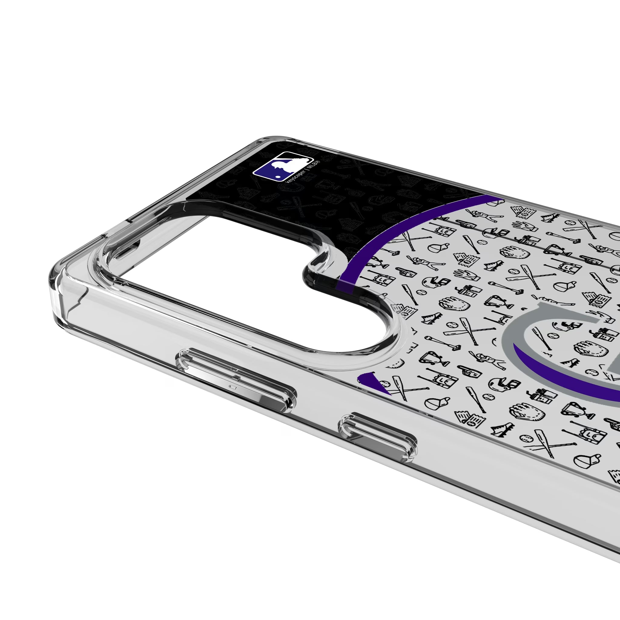 Colorado Rockies Personalized Circle Galaxy Clear Phone Case for Samsung Galaxy - Detail