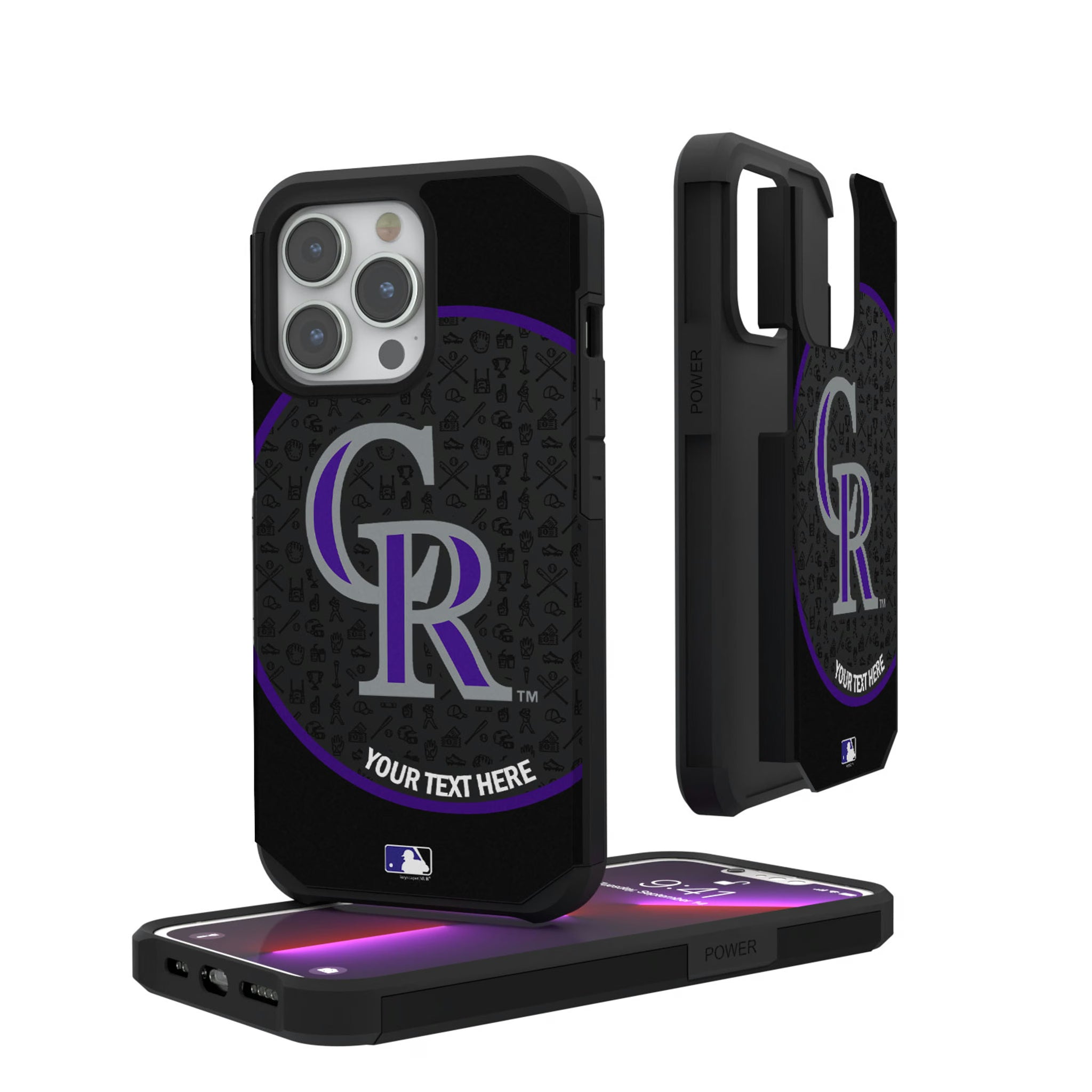 Colorado Rockies Personalized Circle iPhone Rugged Phone Case for Apple iPhone