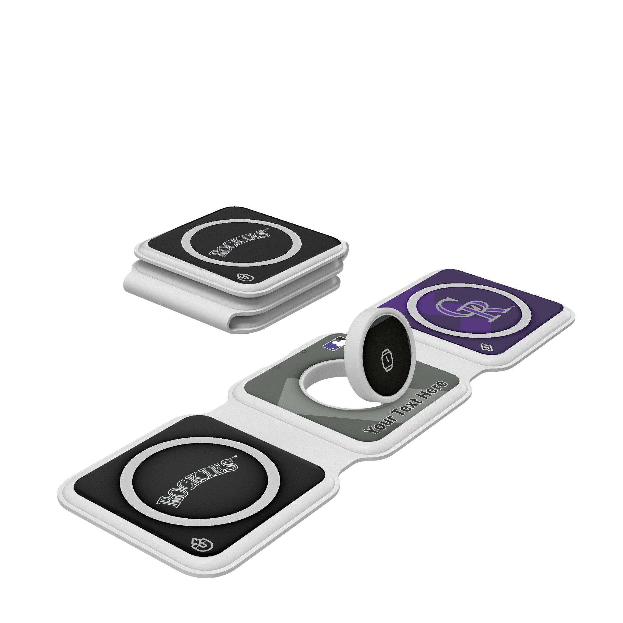 Colorado Rockies Personalized Color Block Foldable 3 in 1 Charger