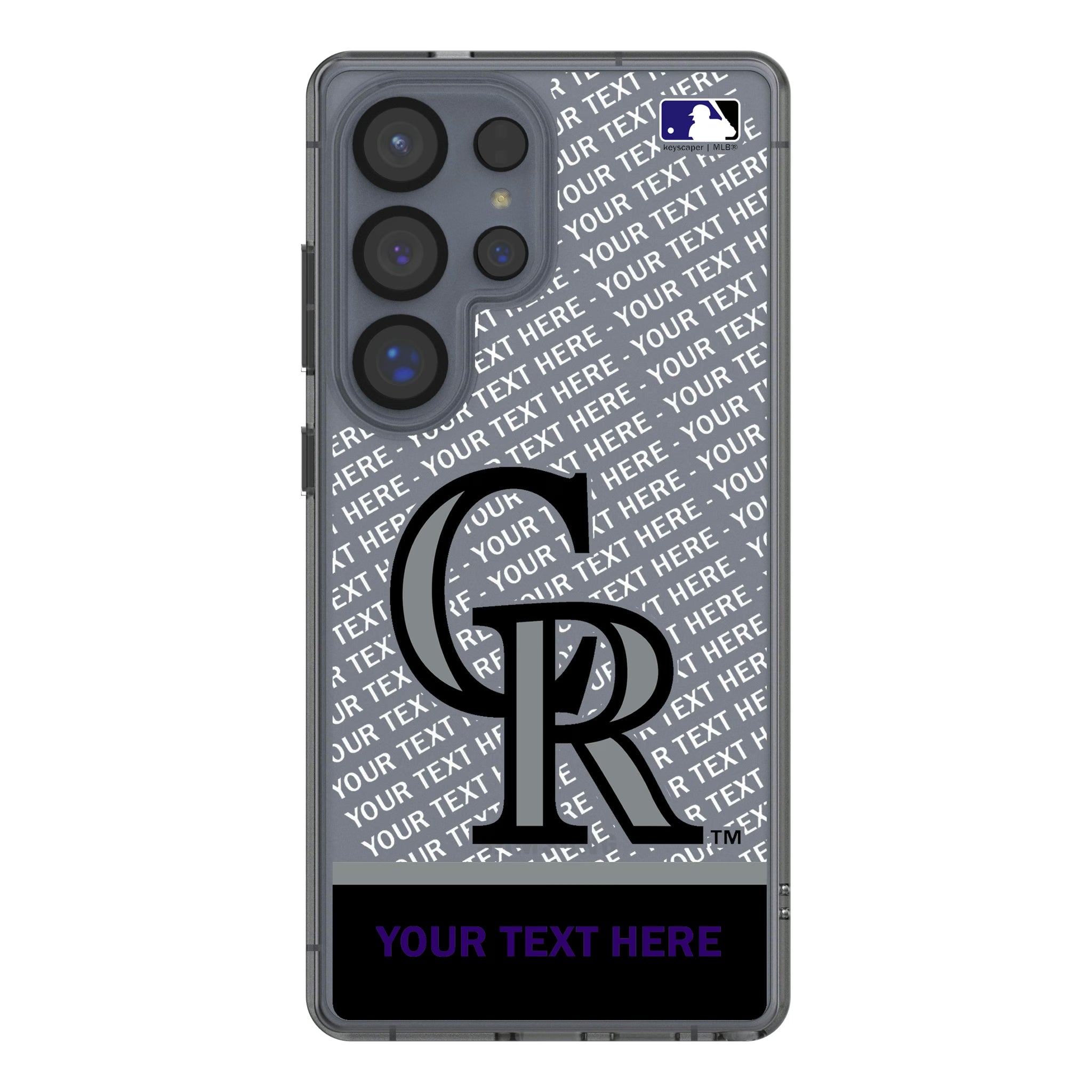 Colorado Rockies Personalized EndZone Plus Galaxy Clear Phone Case for Samsung Galaxy