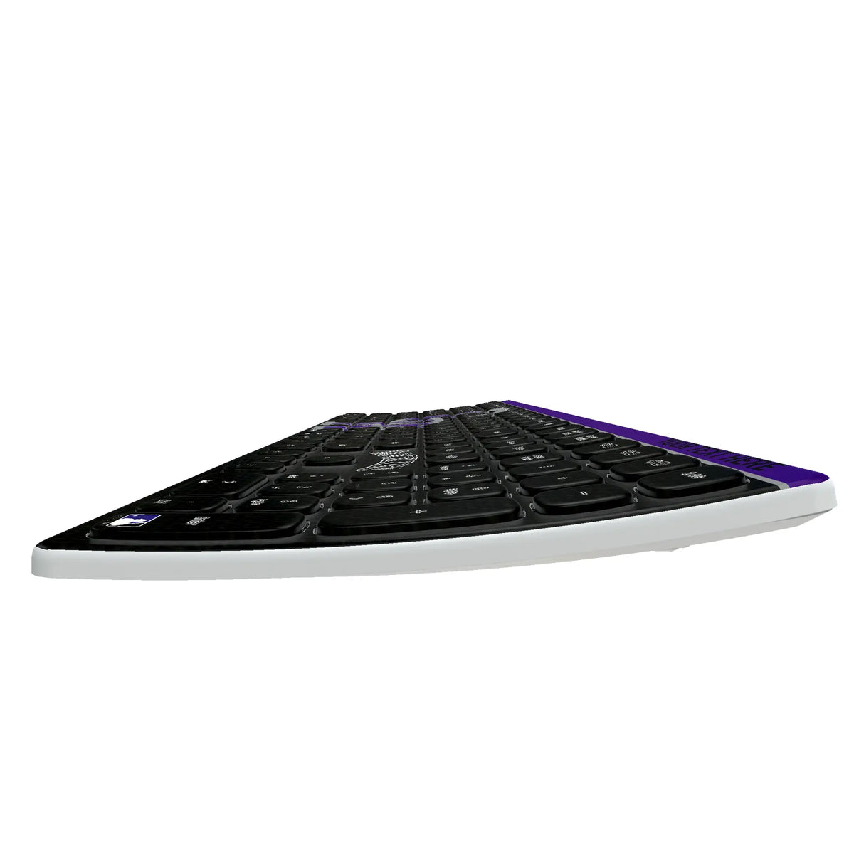 Colorado Rockies Personalized Endzone Solid KKB605 Curved Wireless Keyboard