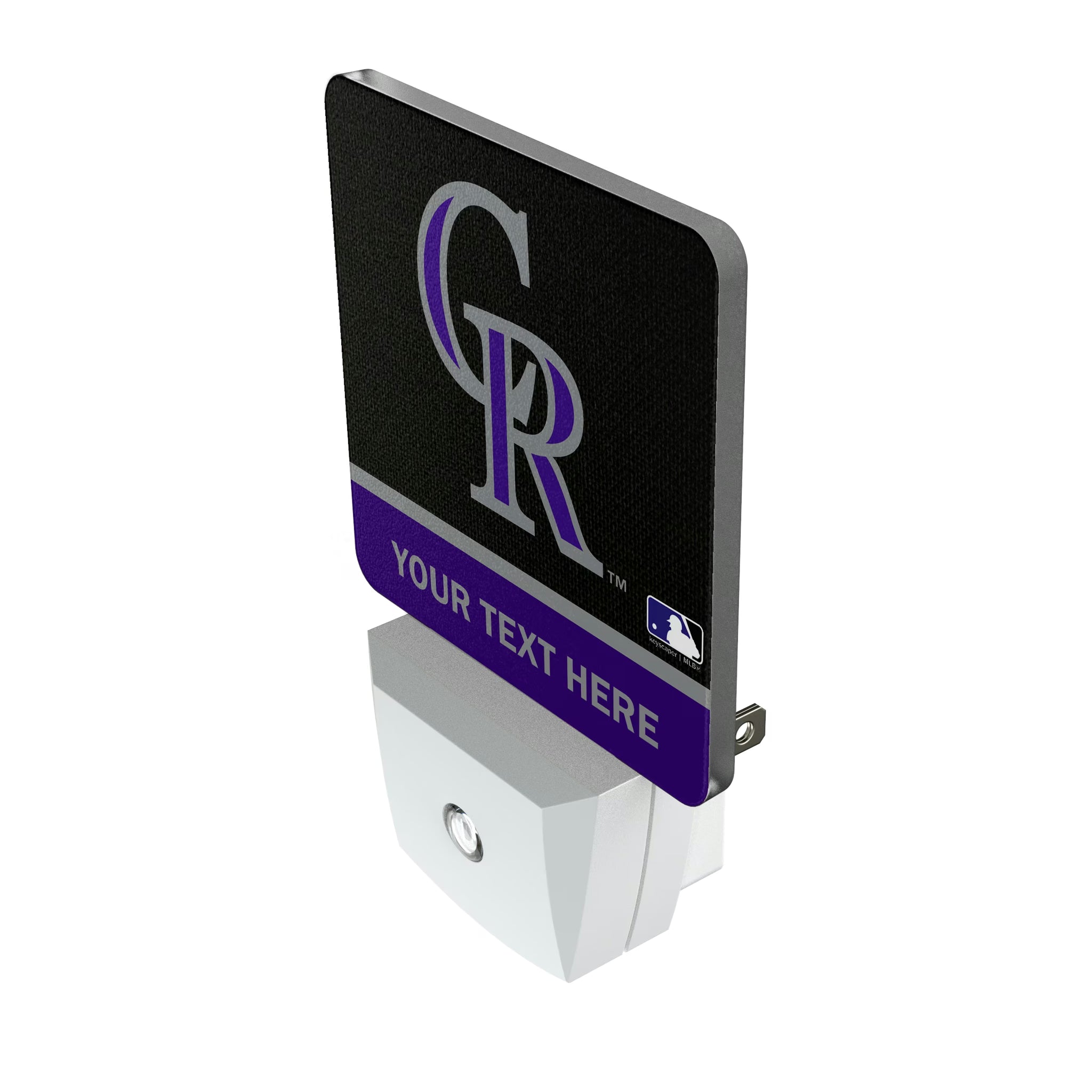 Colorado Rockies Personalized Endzone Solid Night Light 2-Pack - Isometric View