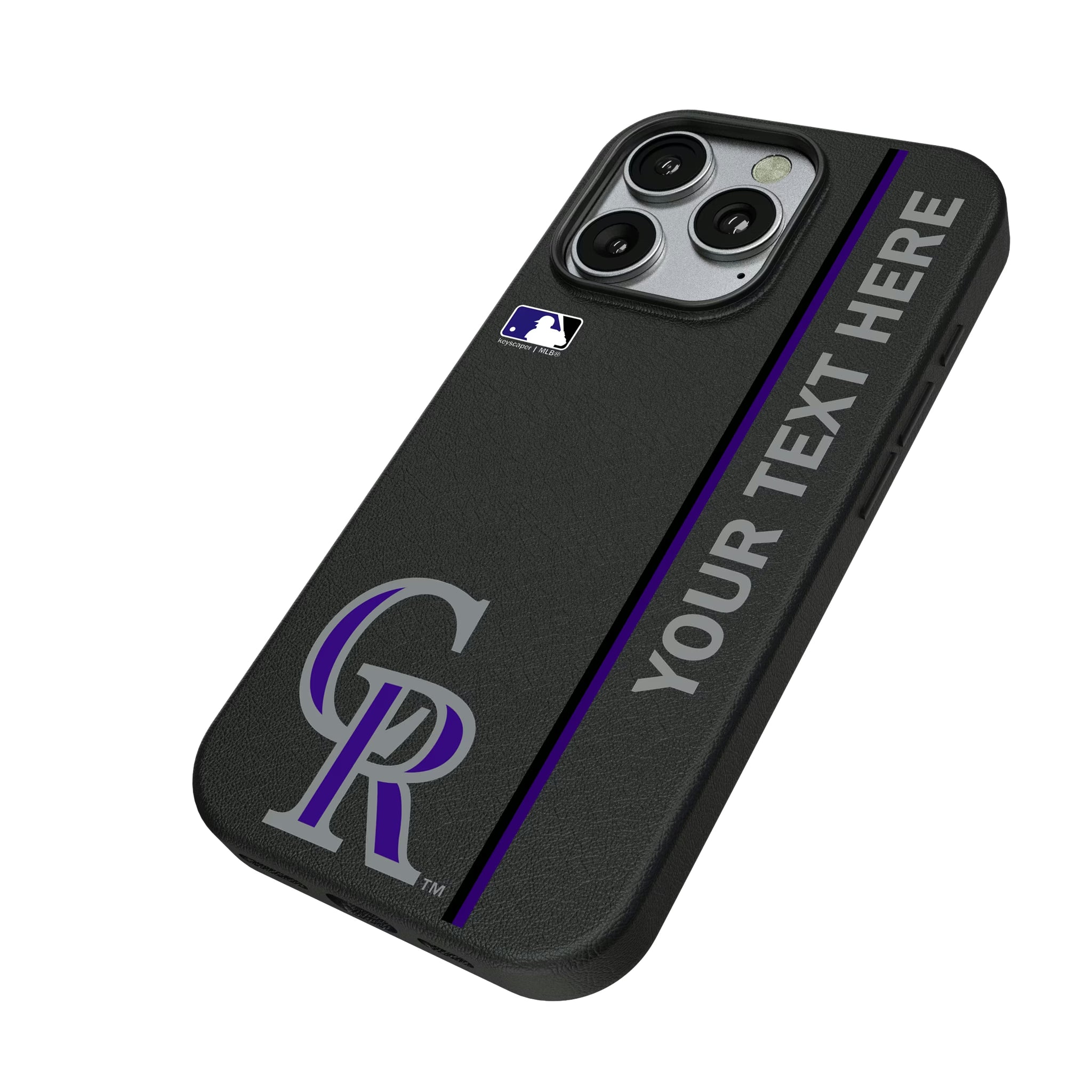 Colorado Rockies Personalized Sidebard iPhone MagSafe Compatible Phone Case for Apple iPhone - Isometric View
