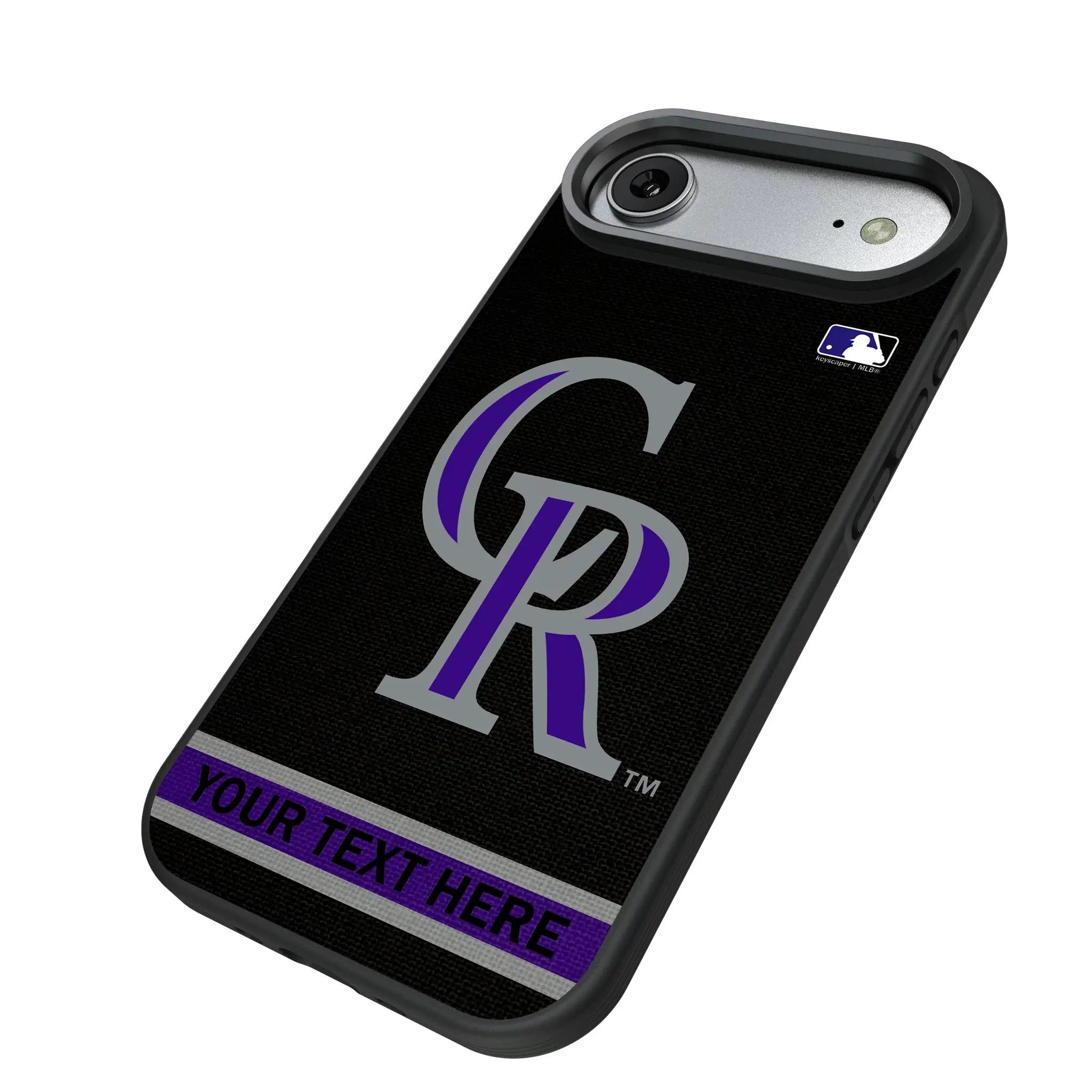 Colorado Rockies Personalized Stripe iPhone Bump Phone Case for Apple iPhone - Isometric View#Device_iPhone Air