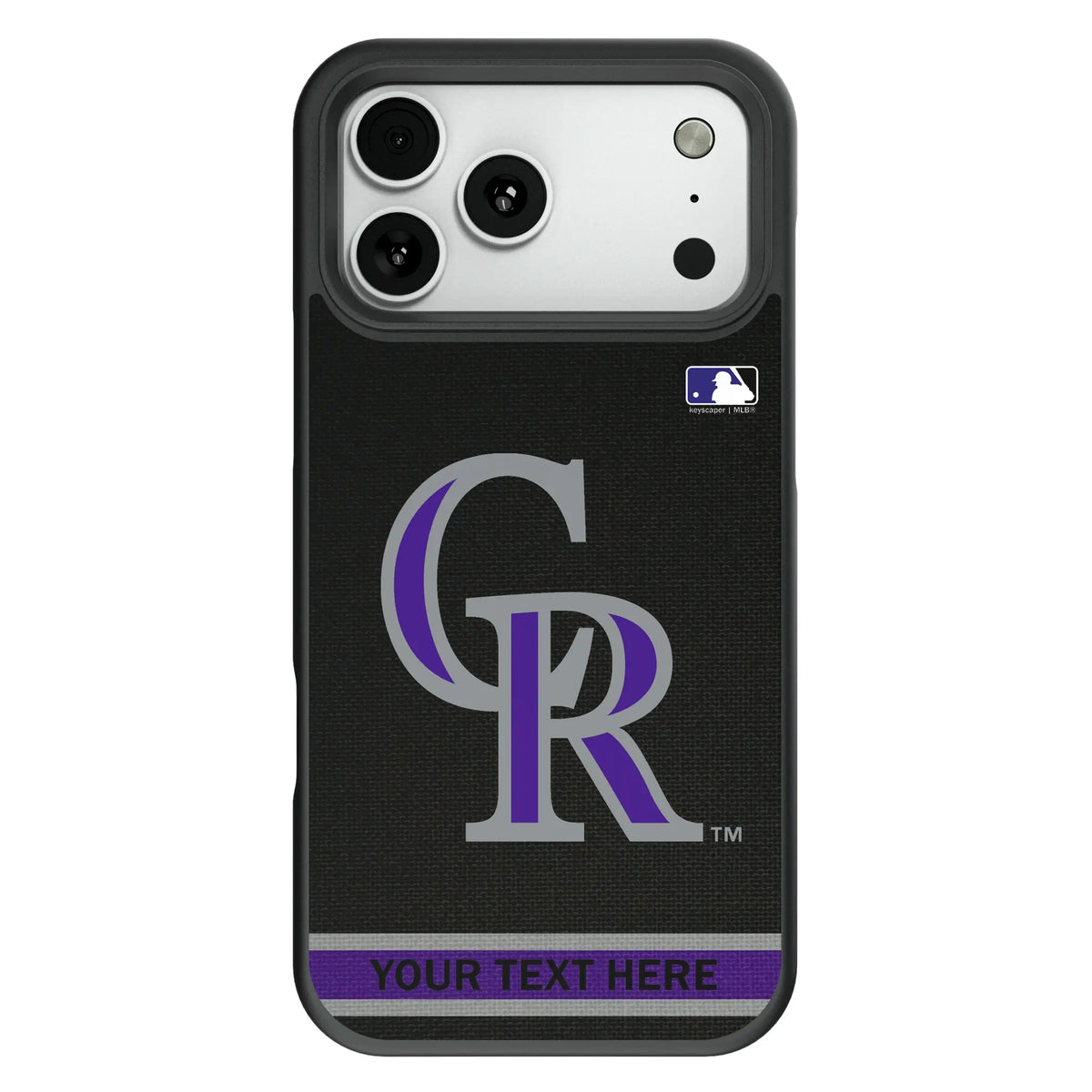 Colorado Rockies Personalized Stripe Bump Phone Case for Apple iPhone