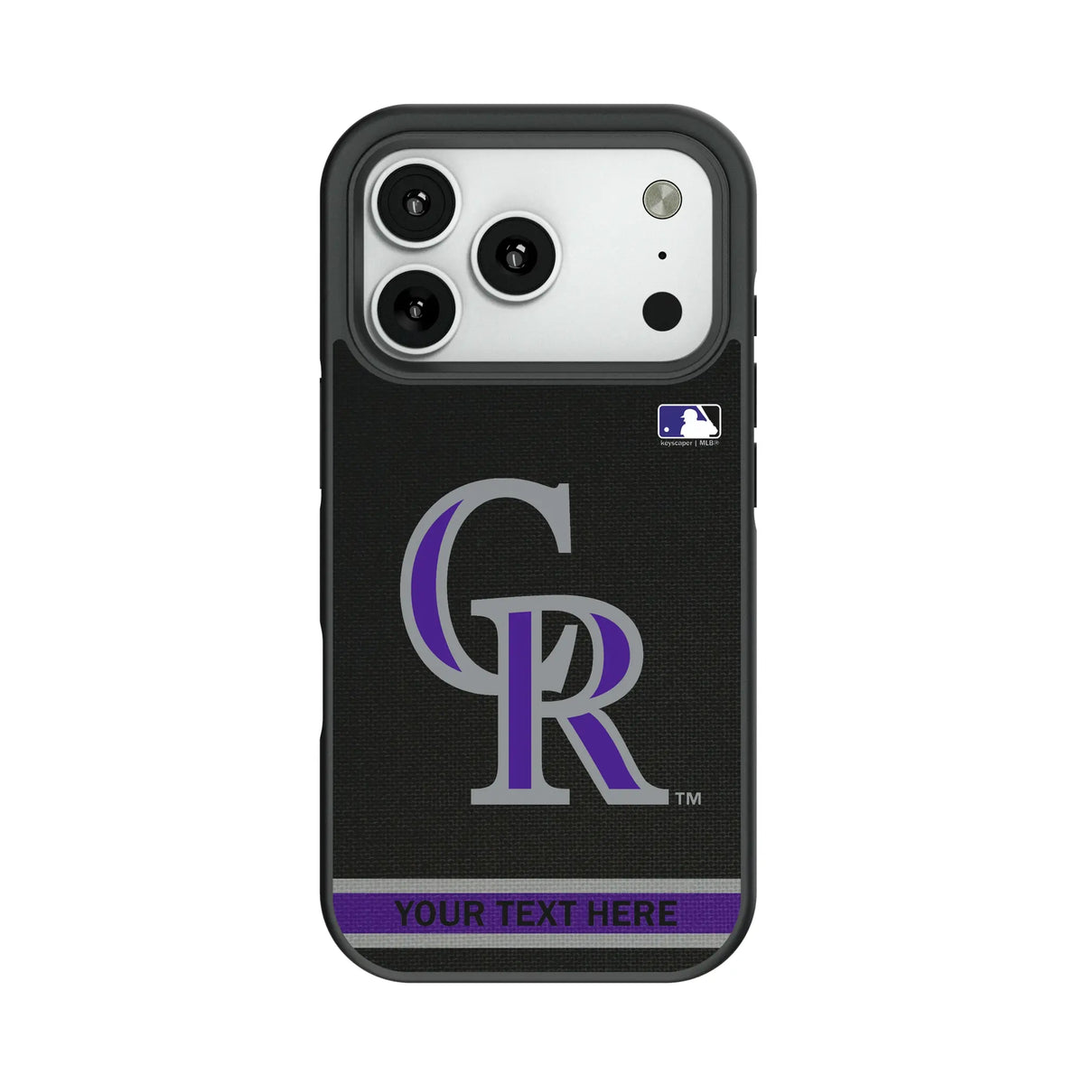 Colorado Rockies Personalized Stripe Bump Phone Case for Apple iPhone