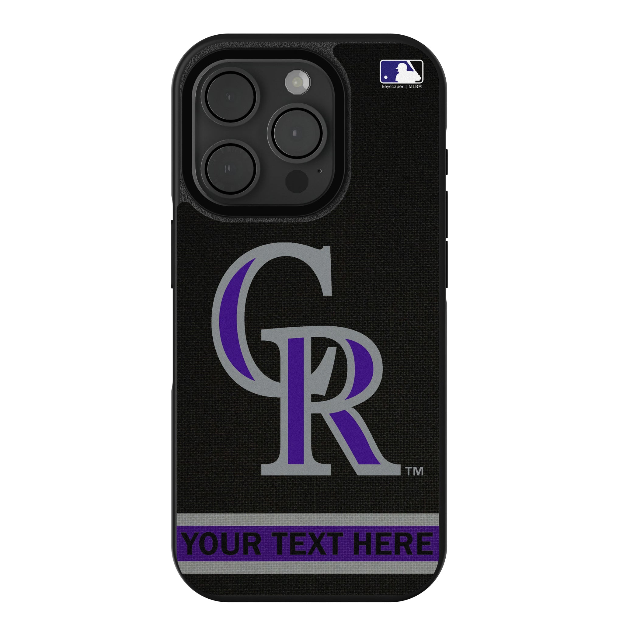 Colorado Rockies Personalized Stripe iPhone Bump Phone Case for Apple iPhone