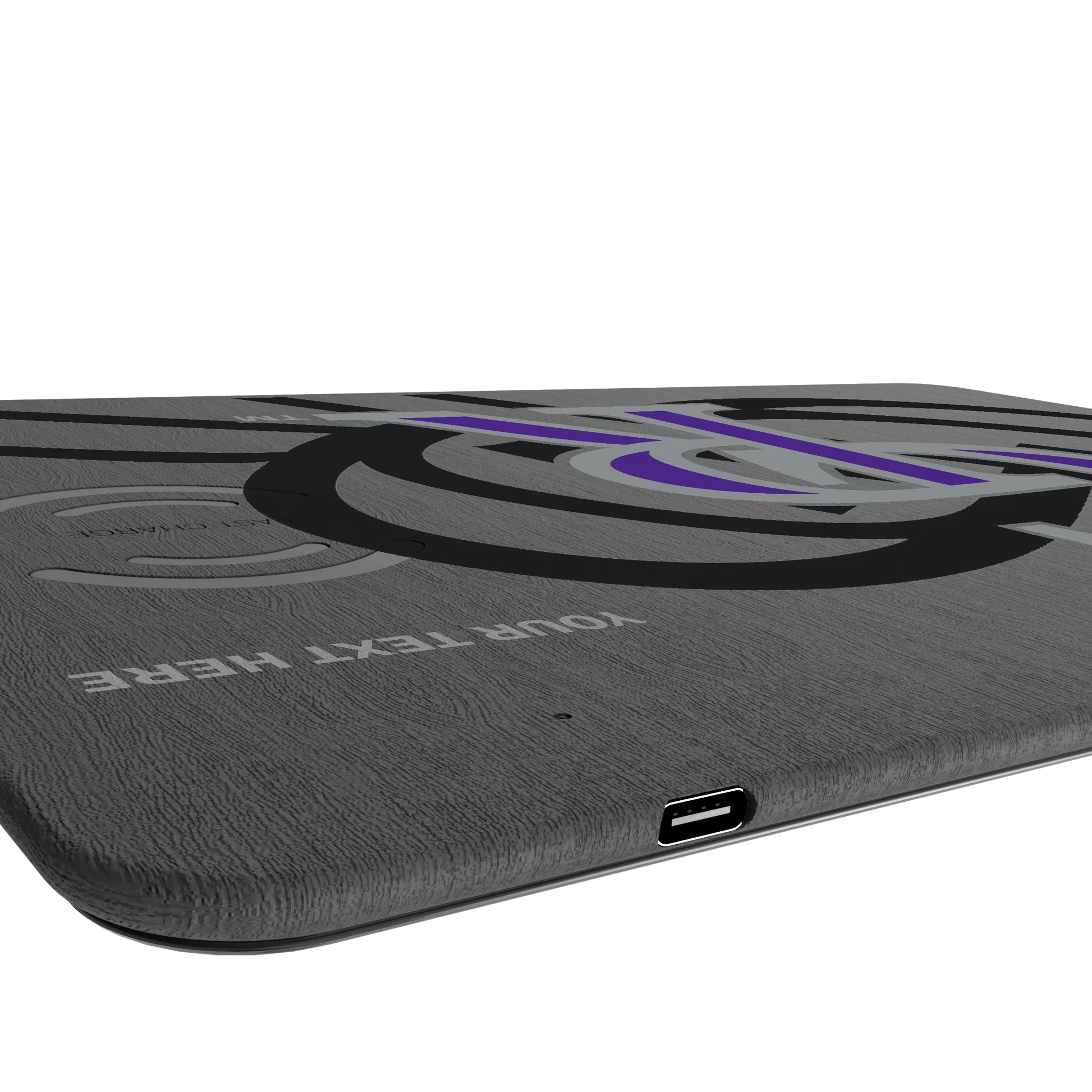 Colorado Rockies Personalized Tilt 15-Watt Wireless Charger and Mouse Pad
