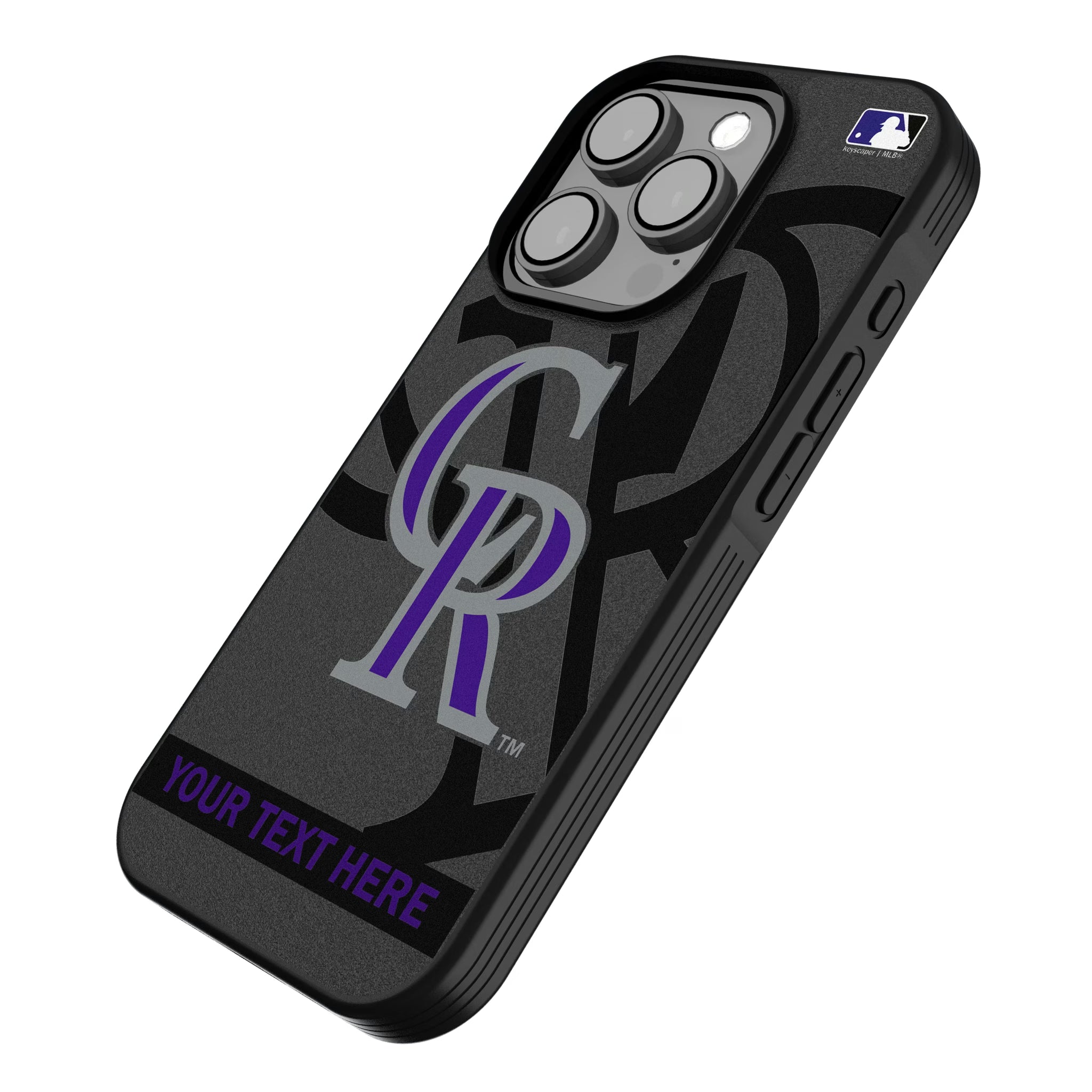 Colorado Rockies Personalized Tilt iPhone Bump Phone Case for Apple iPhone - Isometric View