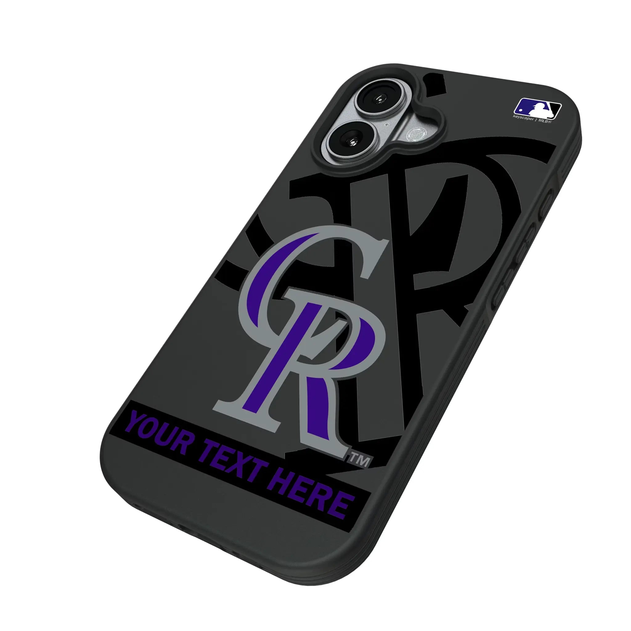 Colorado Rockies Personalized Tilt iPhone Bump Phone Case for Apple iPhone - Isometric View#Device_iPhone 17