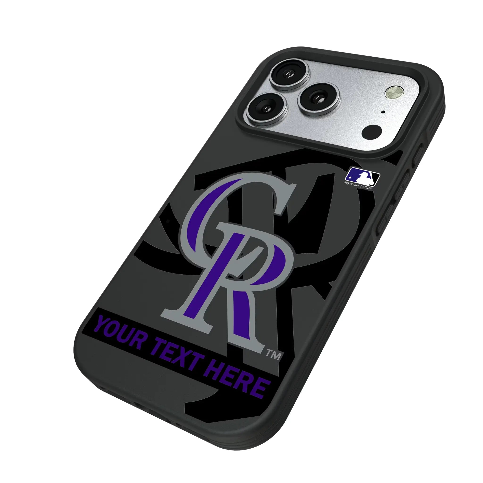 Colorado Rockies Personalized Tilt iPhone Bump Phone Case for Apple iPhone - Isometric View#Device_iPhone 17 Pro