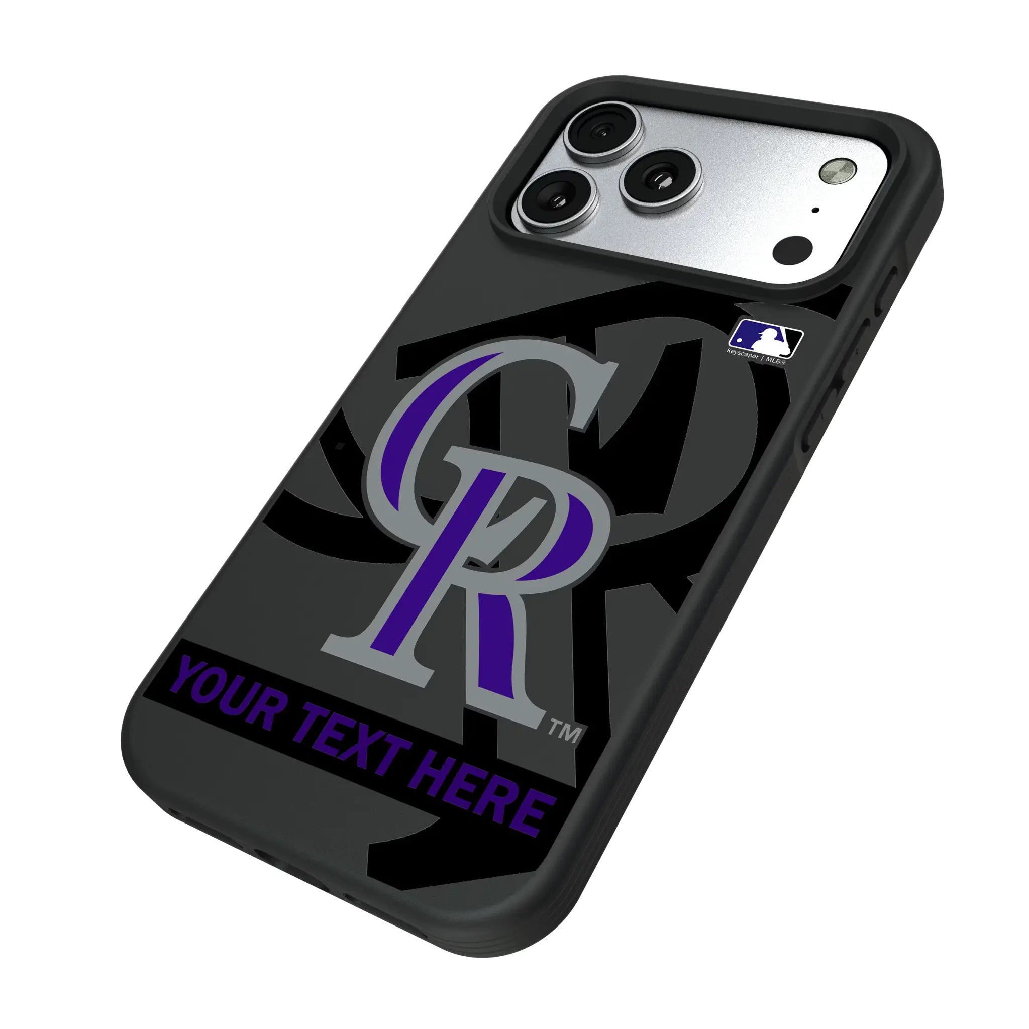 Colorado Rockies Personalized Tilt iPhone Bump Phone Case for Apple iPhone - Isometric View#Device_iPhone 17 Pro Max