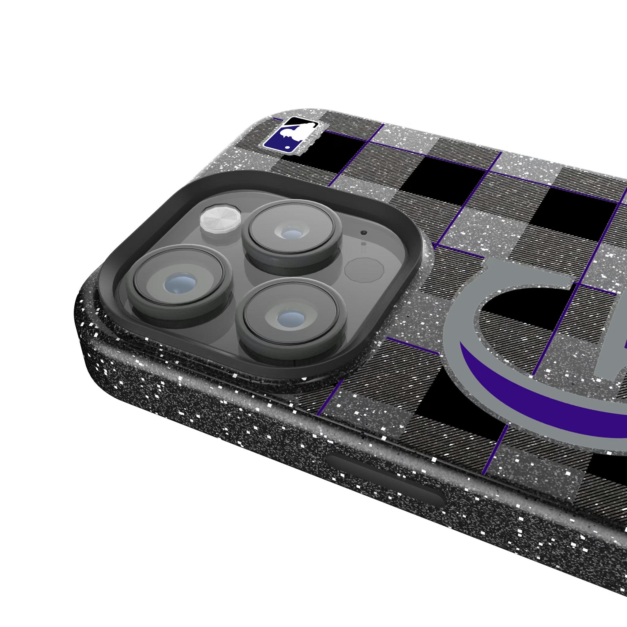 Colorado Rockies Plaid iPhone Bling Phone Case for Apple iPhone - Detail