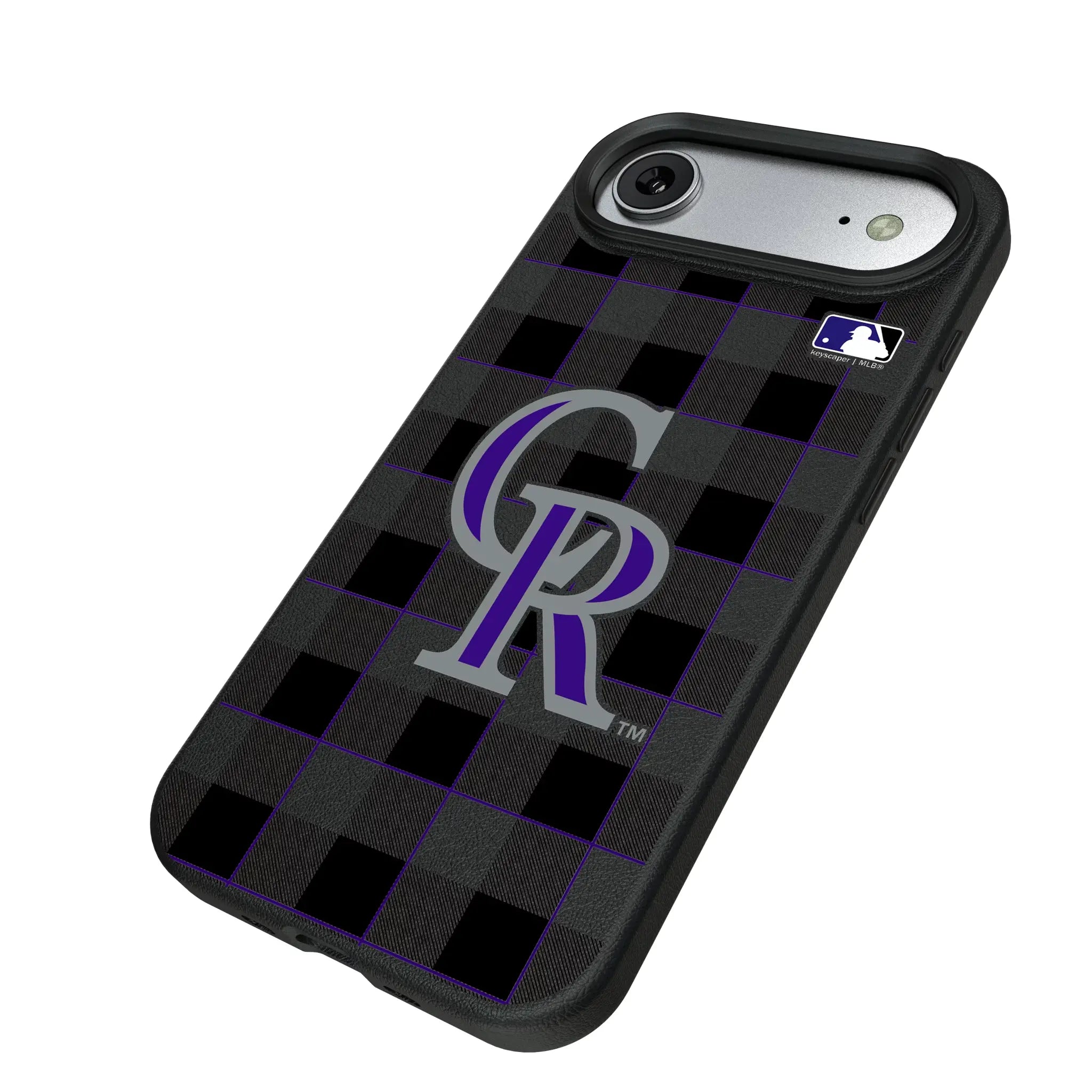 Colorado Rockies Plaid iPhone MagSafe Compatible Phone Case for Apple iPhone - Isometric View#Device_iPhone Air