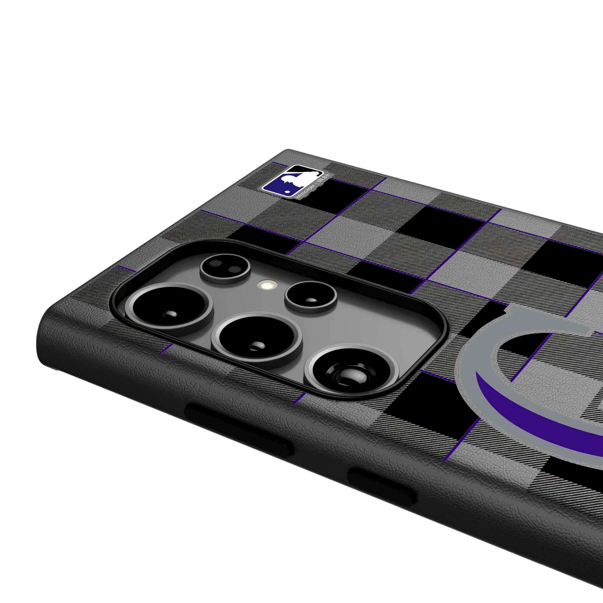 Colorado Rockies Plaid Galaxy MagSafe Compatible Phone Case for Samsung Galaxy - Detail