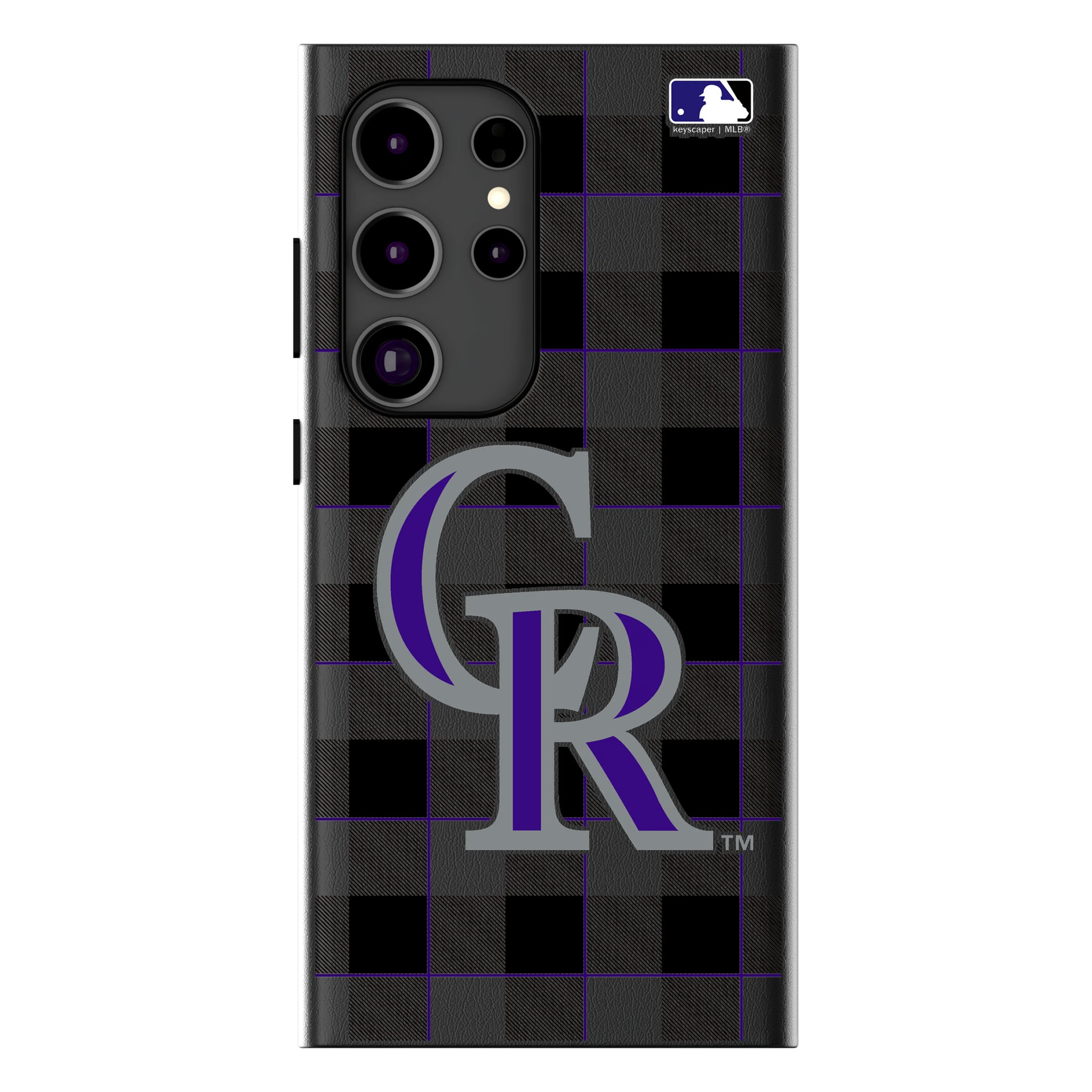 Colorado Rockies Plaid Galaxy MagSafe Compatible Phone Case for Samsung Galaxy