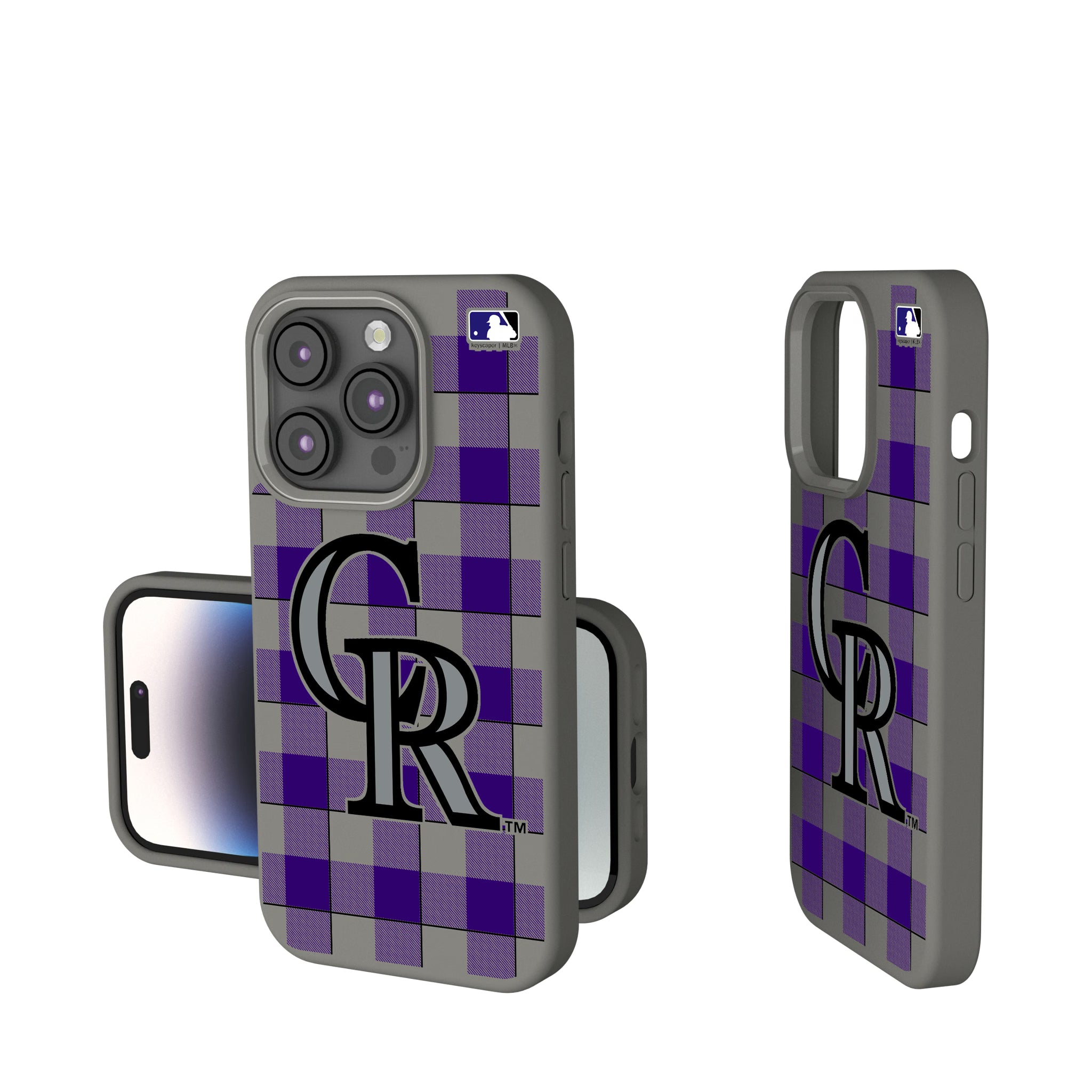 Colorado Rockies Plaid iPhone Soft Touch Phone Case for Apple iPhone