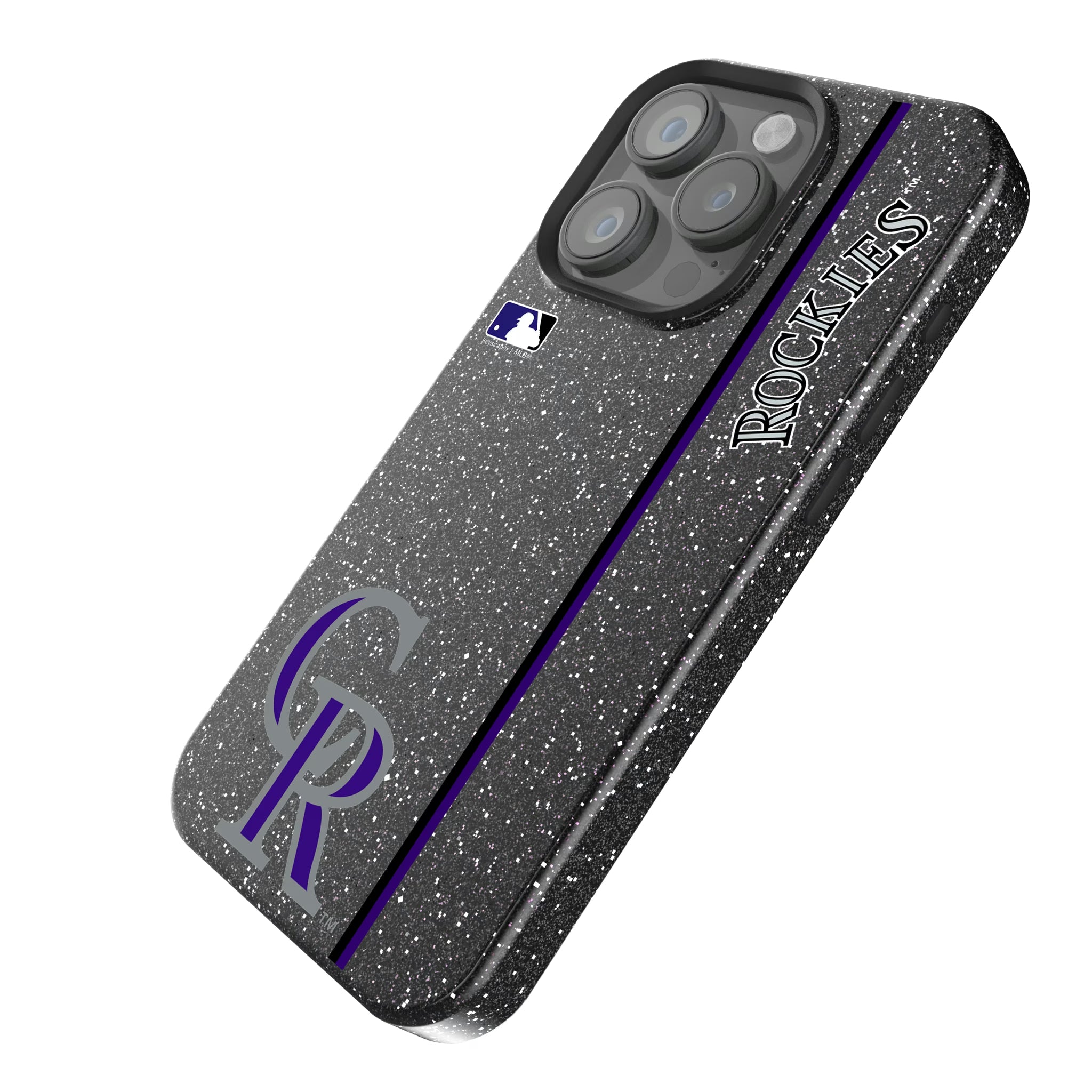 Colorado Rockies Sidebar iPhone Bling Phone Case for Apple iPhone - Isometric View