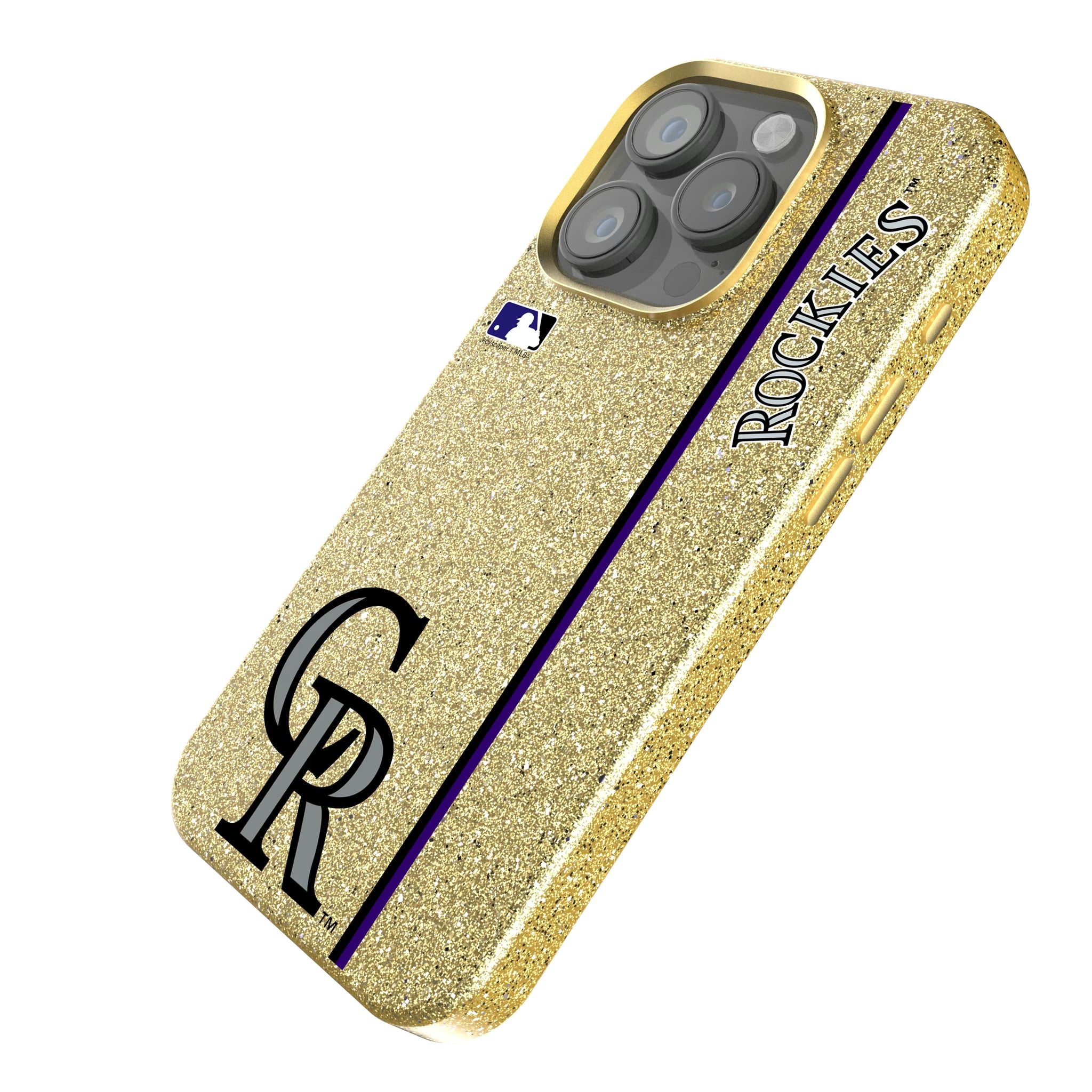 Colorado Rockies Sidebar iPhone Bling Phone Case for Apple iPhone - Isometric View