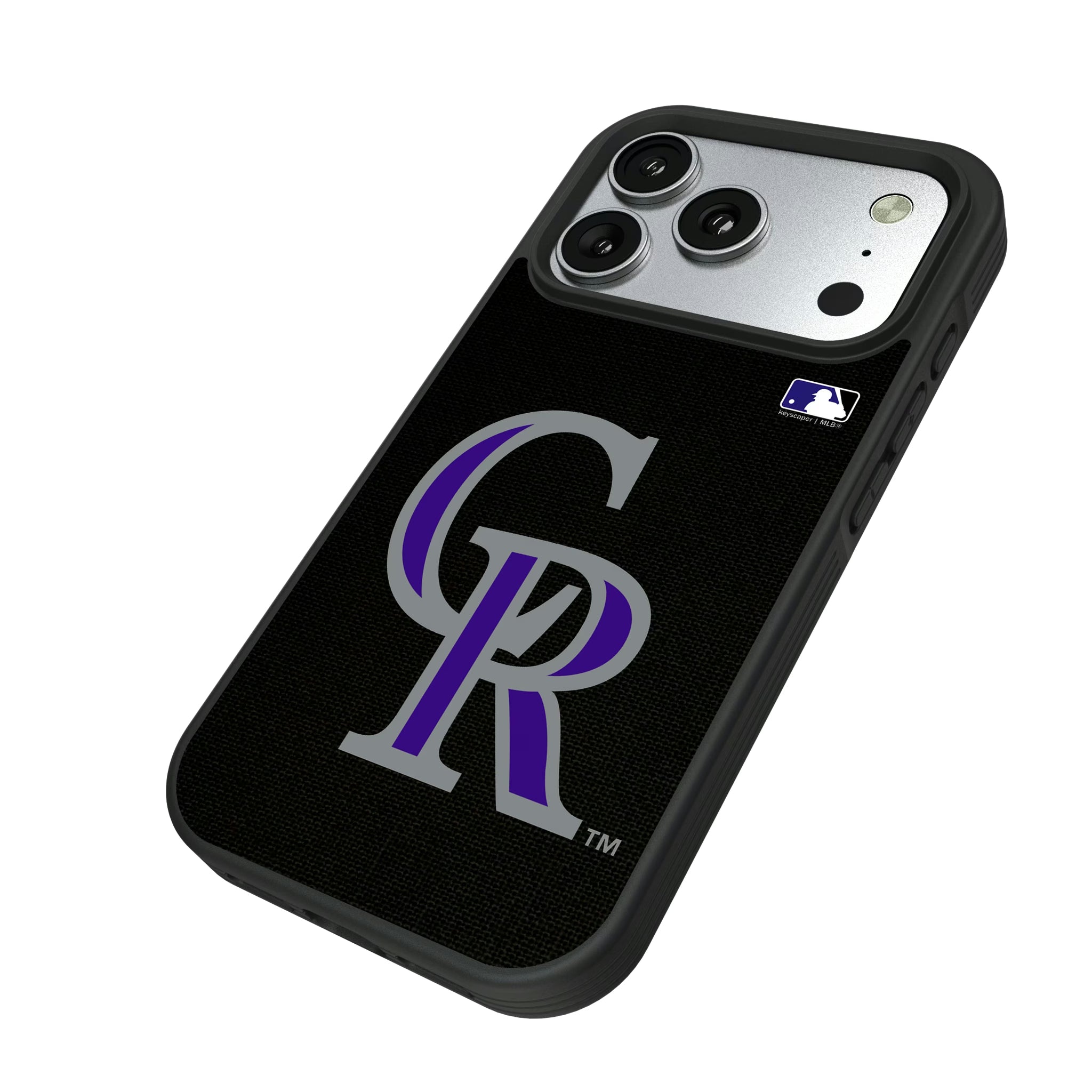 Colorado Rockies Solid iPhone Bump Phone Case for Apple iPhone - Isometric View#Device_iPhone 17 Pro