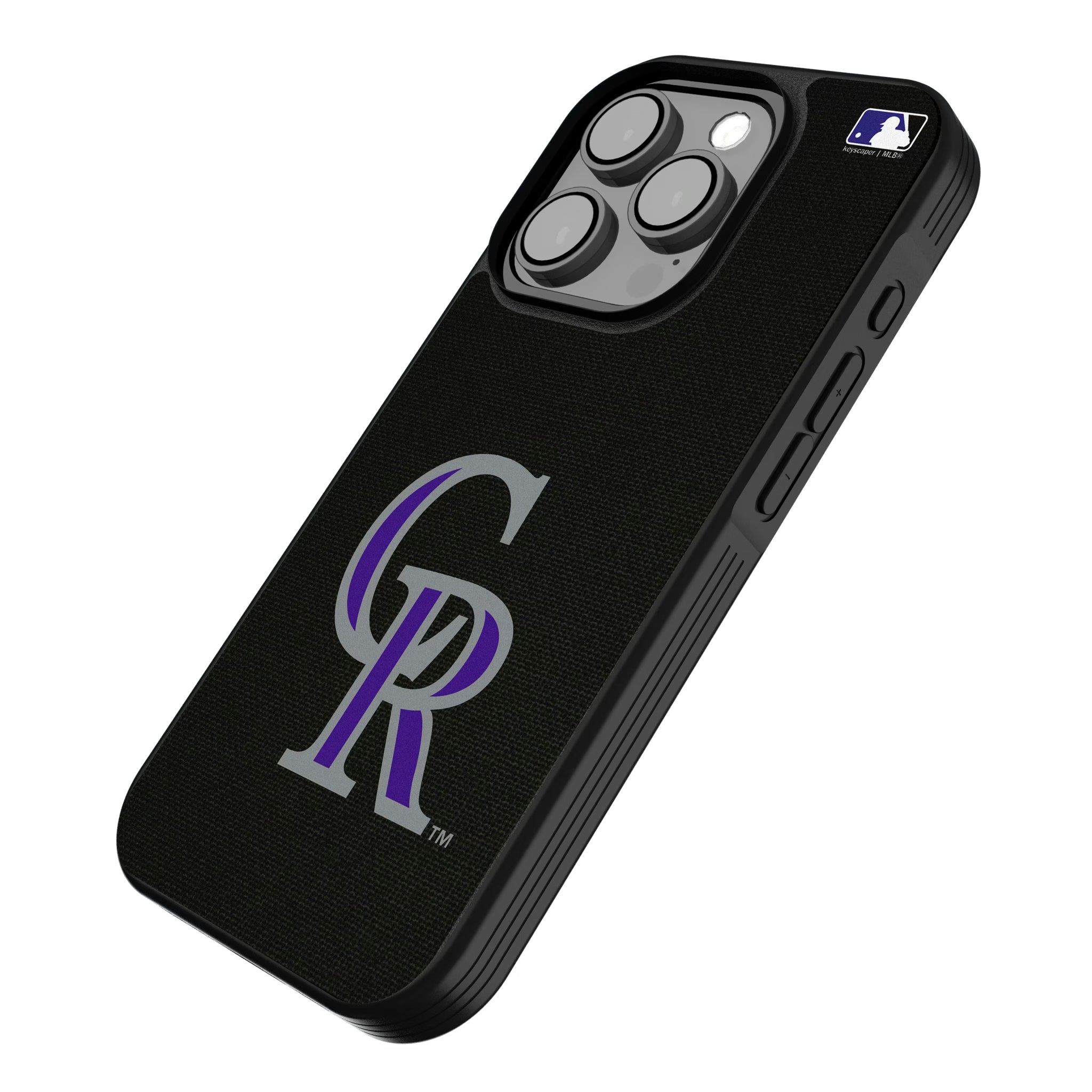 Colorado Rockies Solid iPhone Bump Phone Case for Apple iPhone - Isometric View