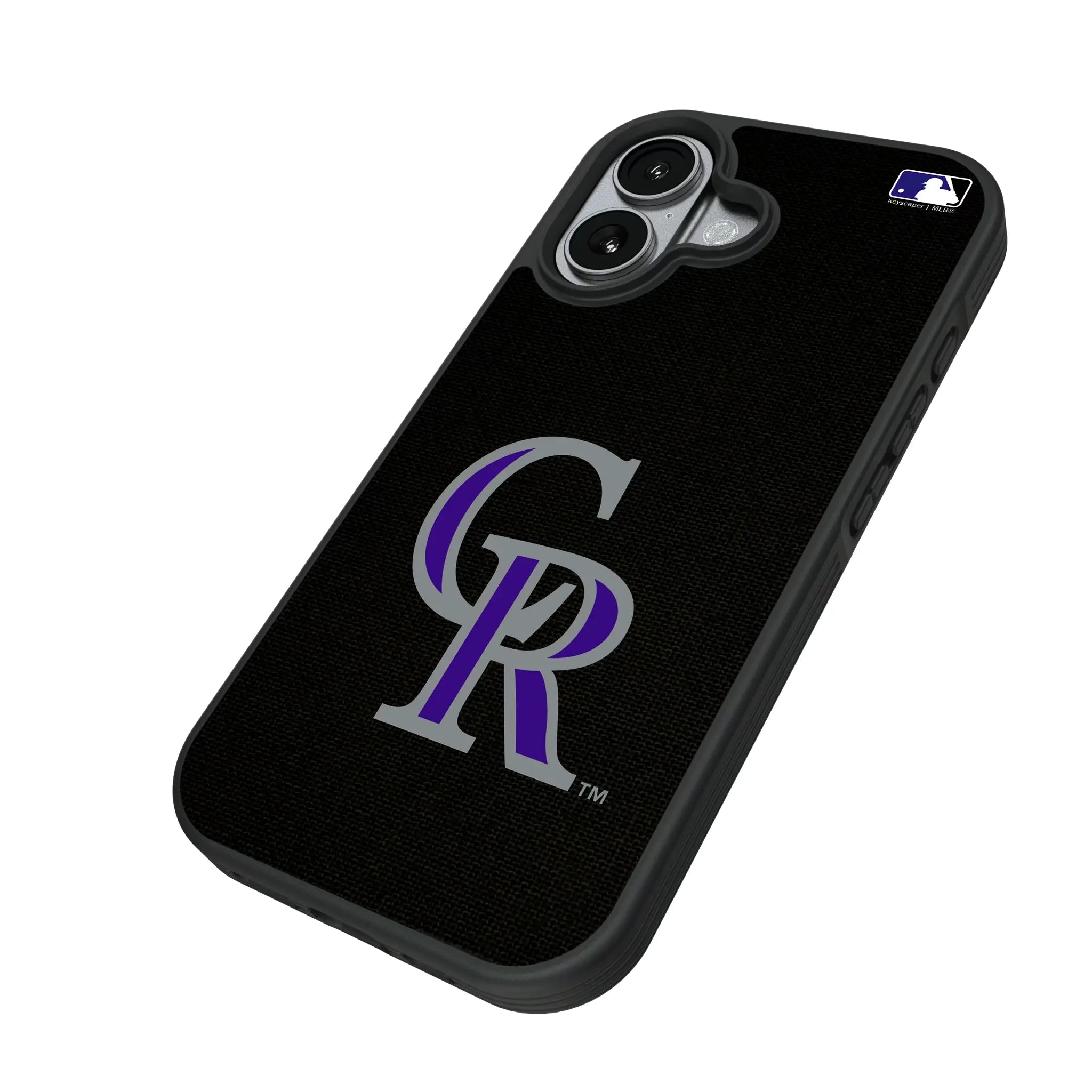Colorado Rockies Solid iPhone Bump Phone Case for Apple iPhone - Isometric View#Device_iPhone 17