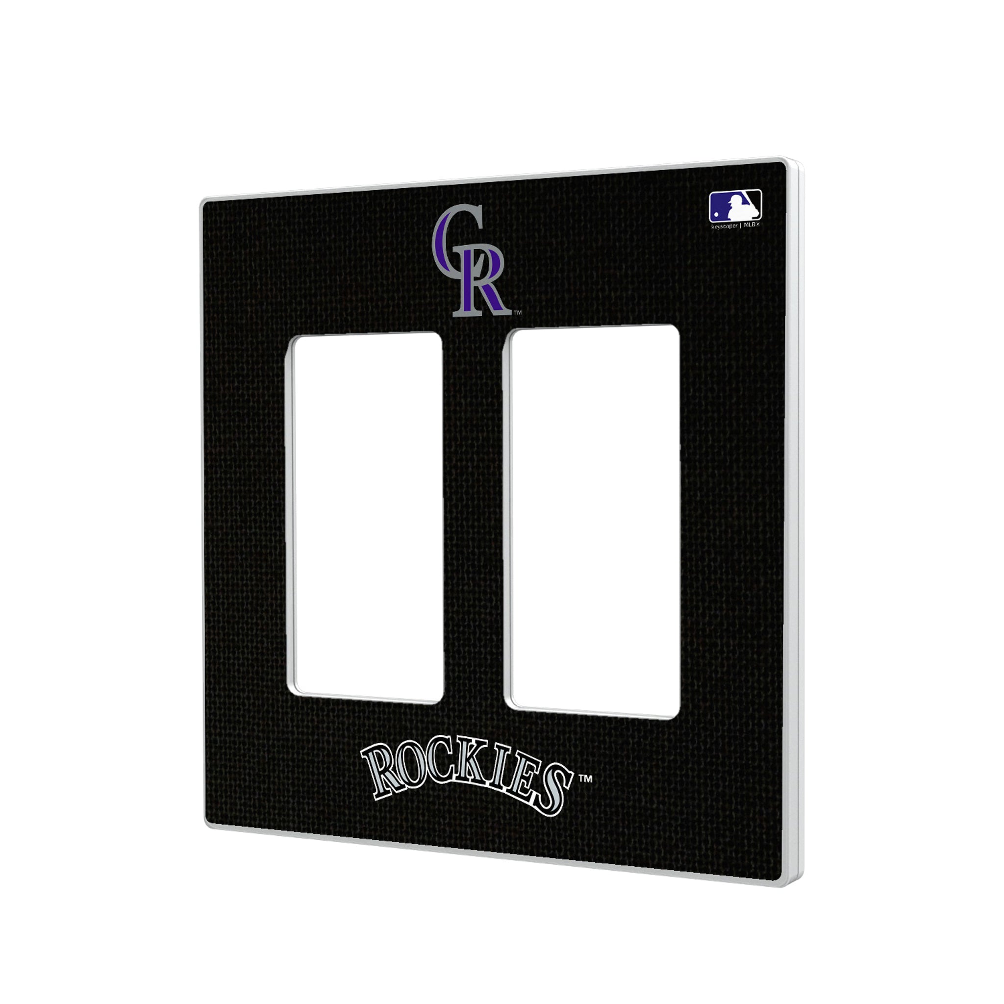Colorado Rockies Solid Hidden-Screw Light Switch Plate#Style_Double Rocker