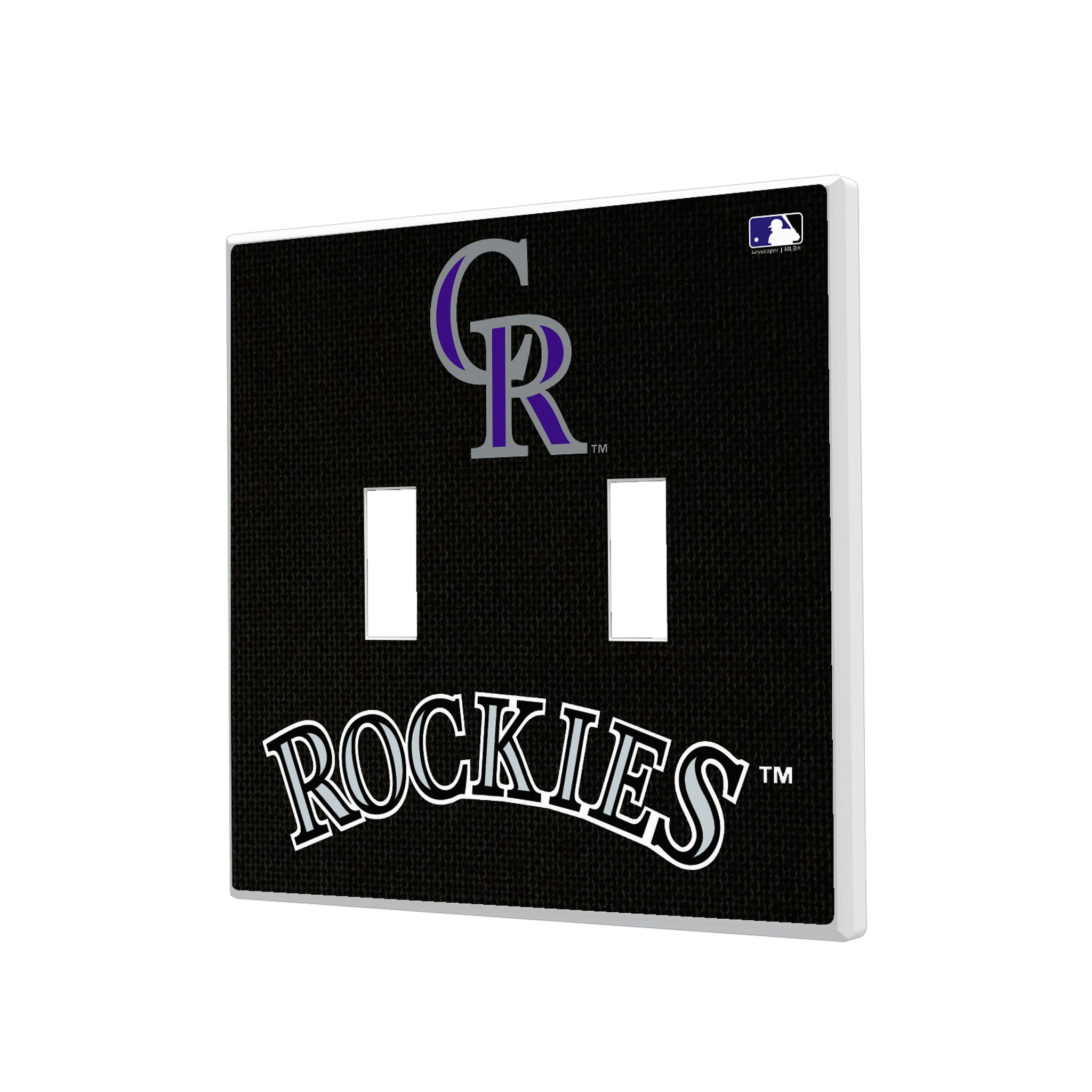 Colorado Rockies Solid Hidden-Screw Light Switch Plate#Style_Double Toggle