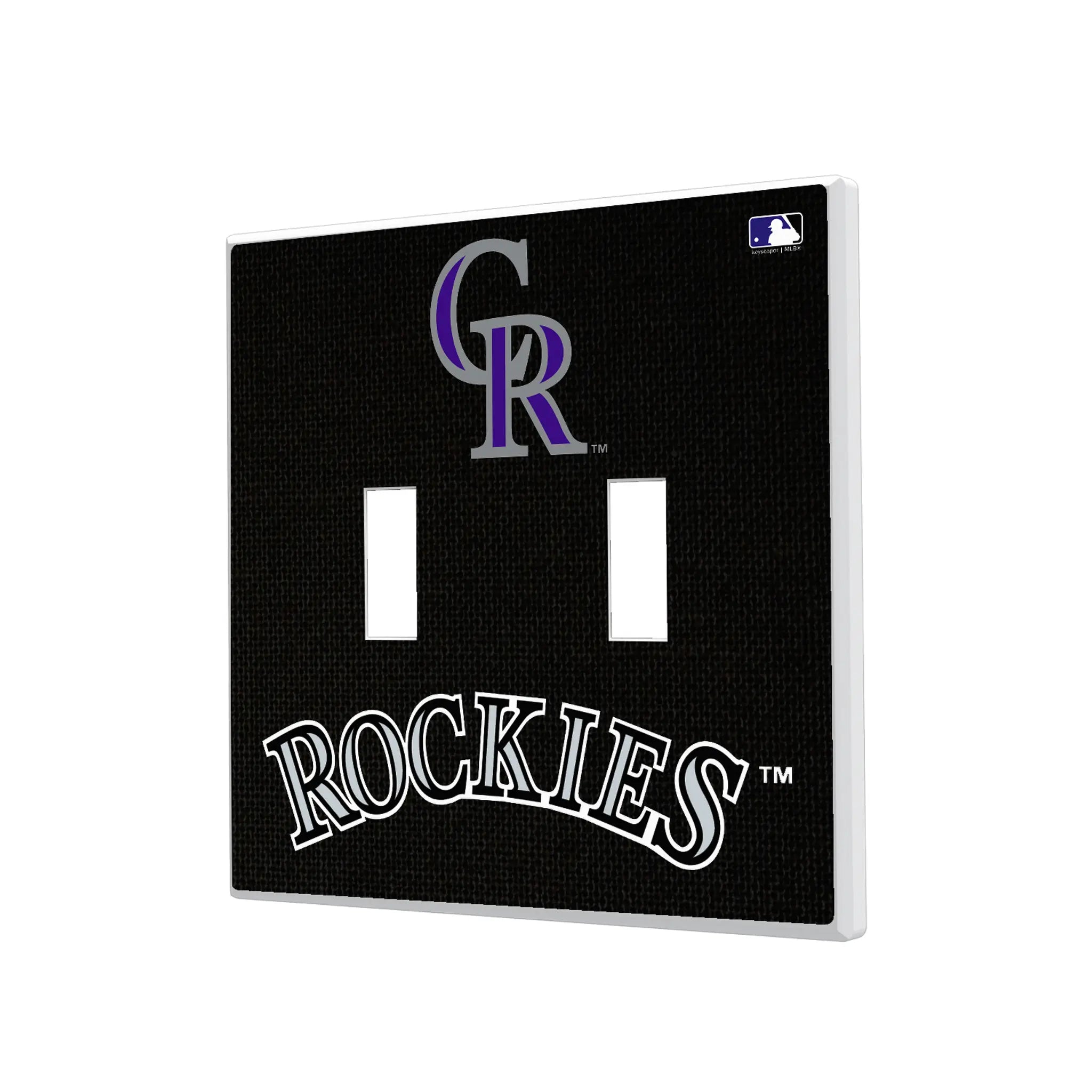 Colorado Rockies Solid Hidden-Screw Light Switch Plate#Style_Double Toggle