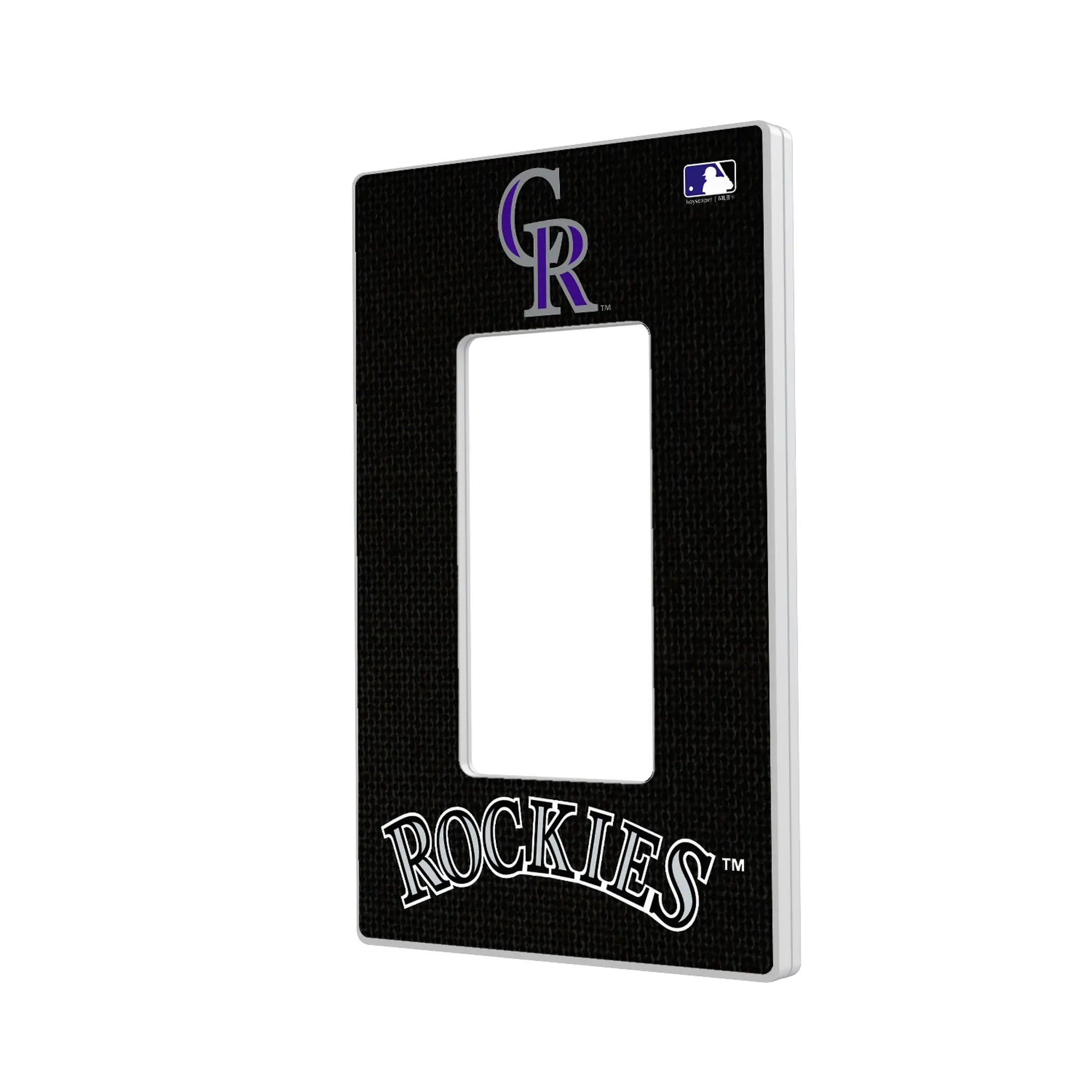 Colorado Rockies Solid Hidden-Screw Light Switch Plate#Style_Single Rocker
