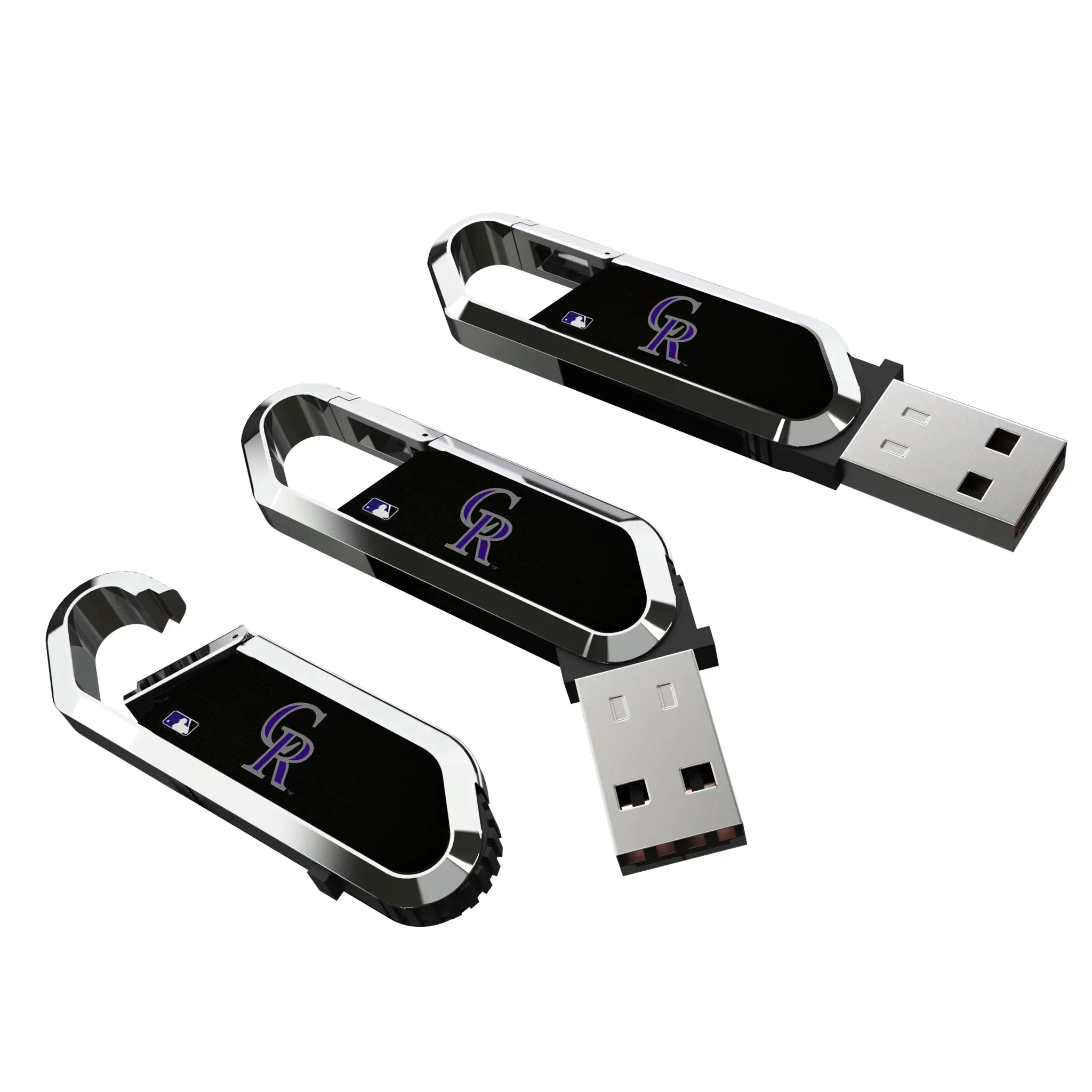 Colorado Rockies Solid USB 64GB Clip Style Flash Drive