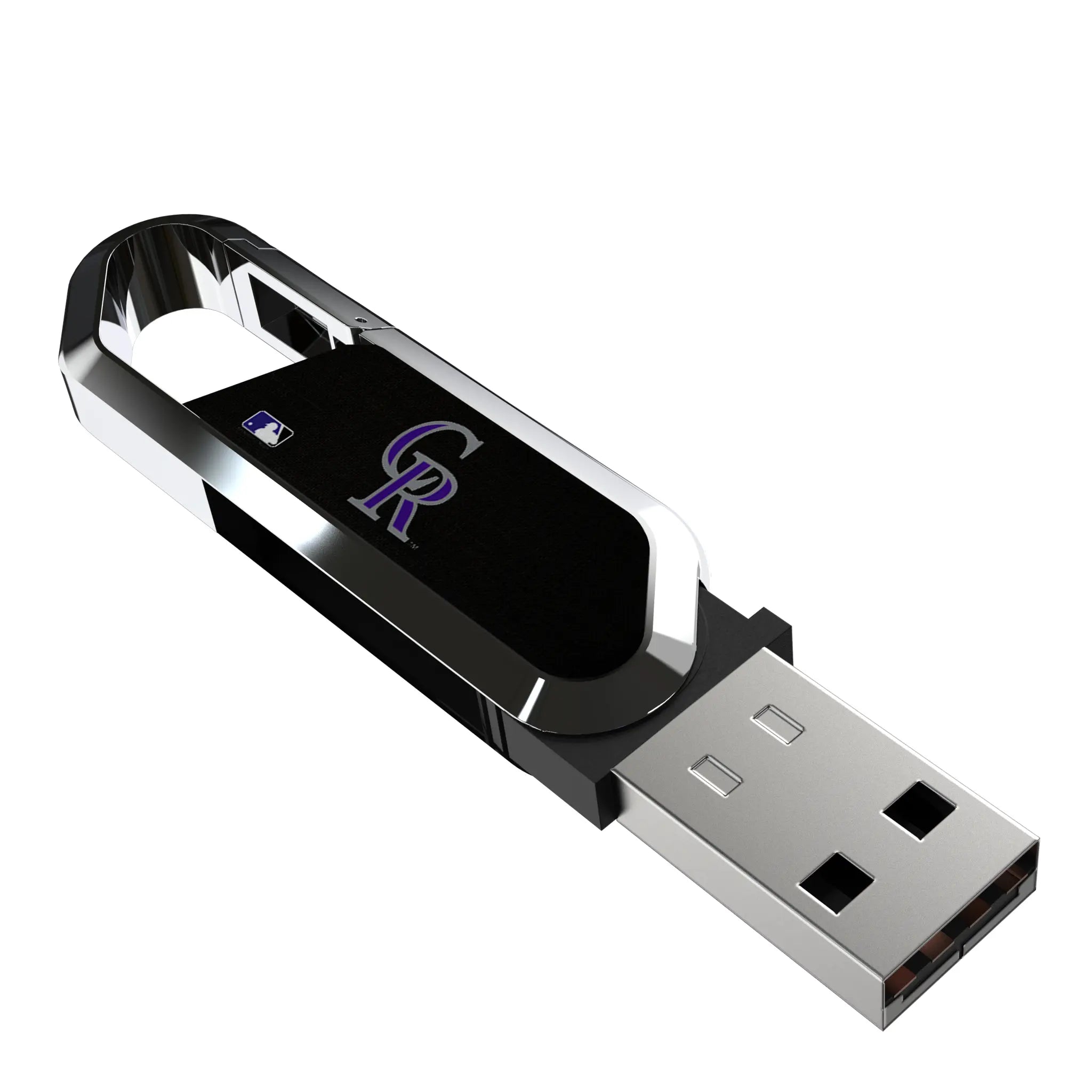 Colorado Rockies Solid USB 64GB Clip Style Flash Drive