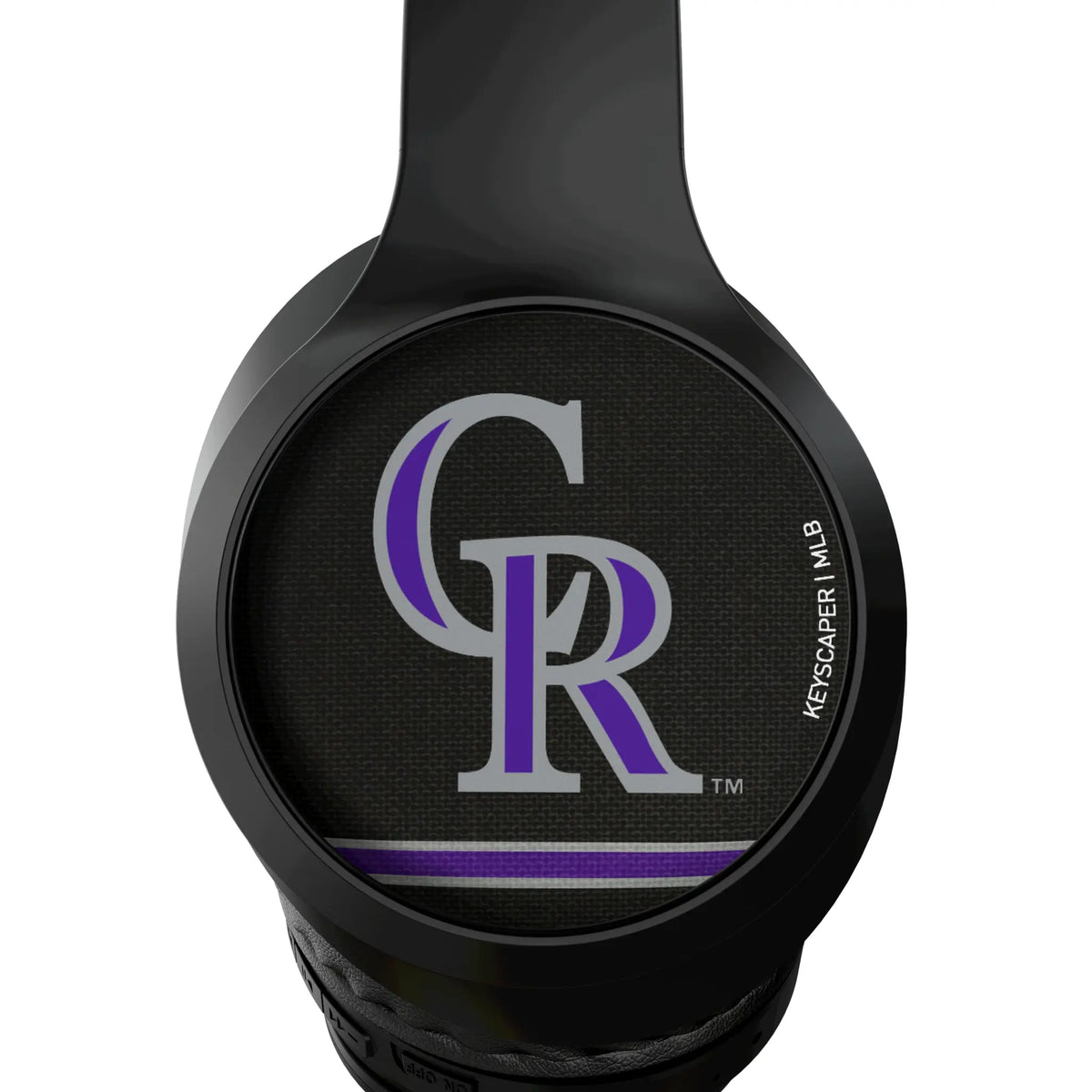 Colorado Rockies Stripe Wireless Over-Ear Headphones With Case - Detail