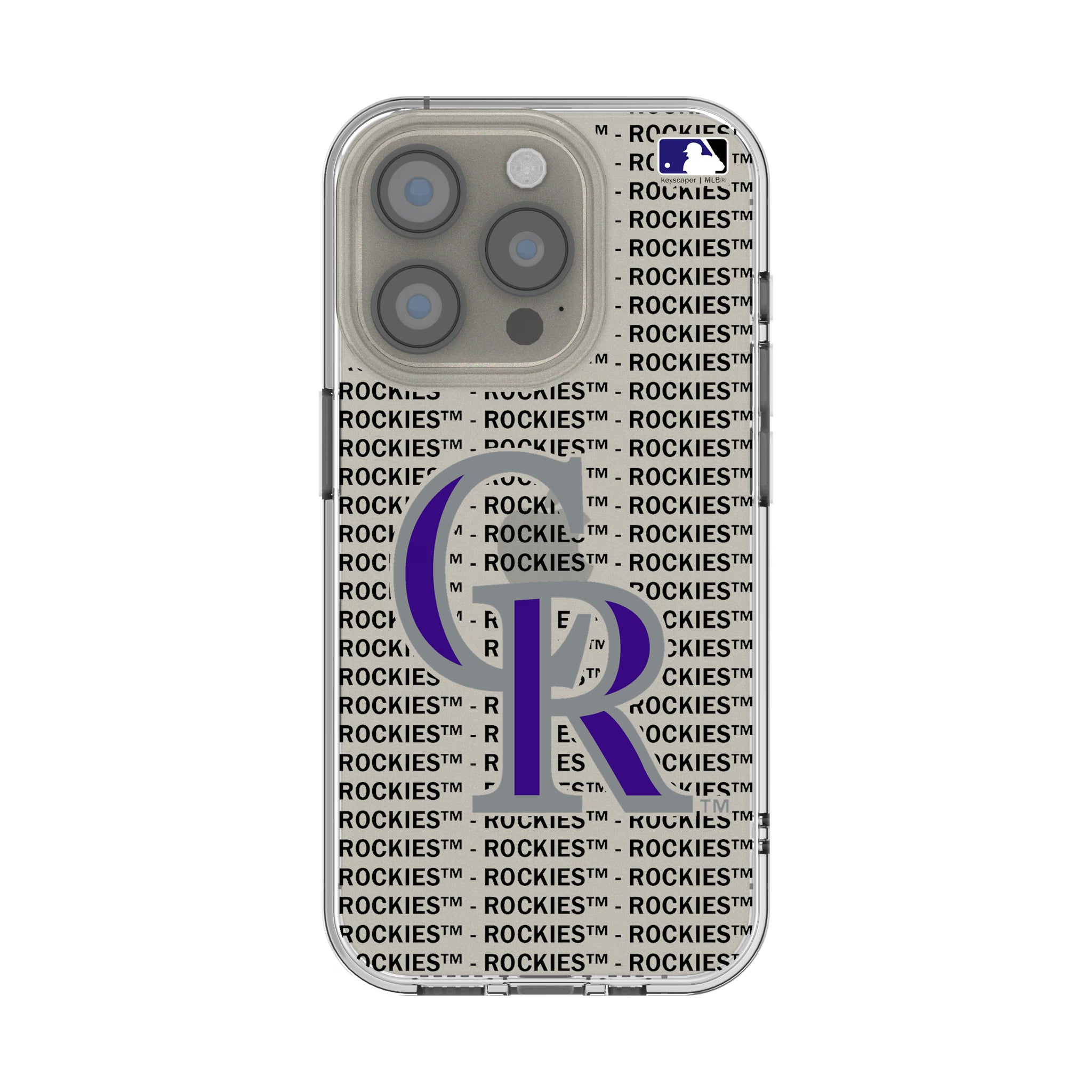 Colorado Rockies Text Backdrop iPhone Clear Phone Case for Apple iPhone