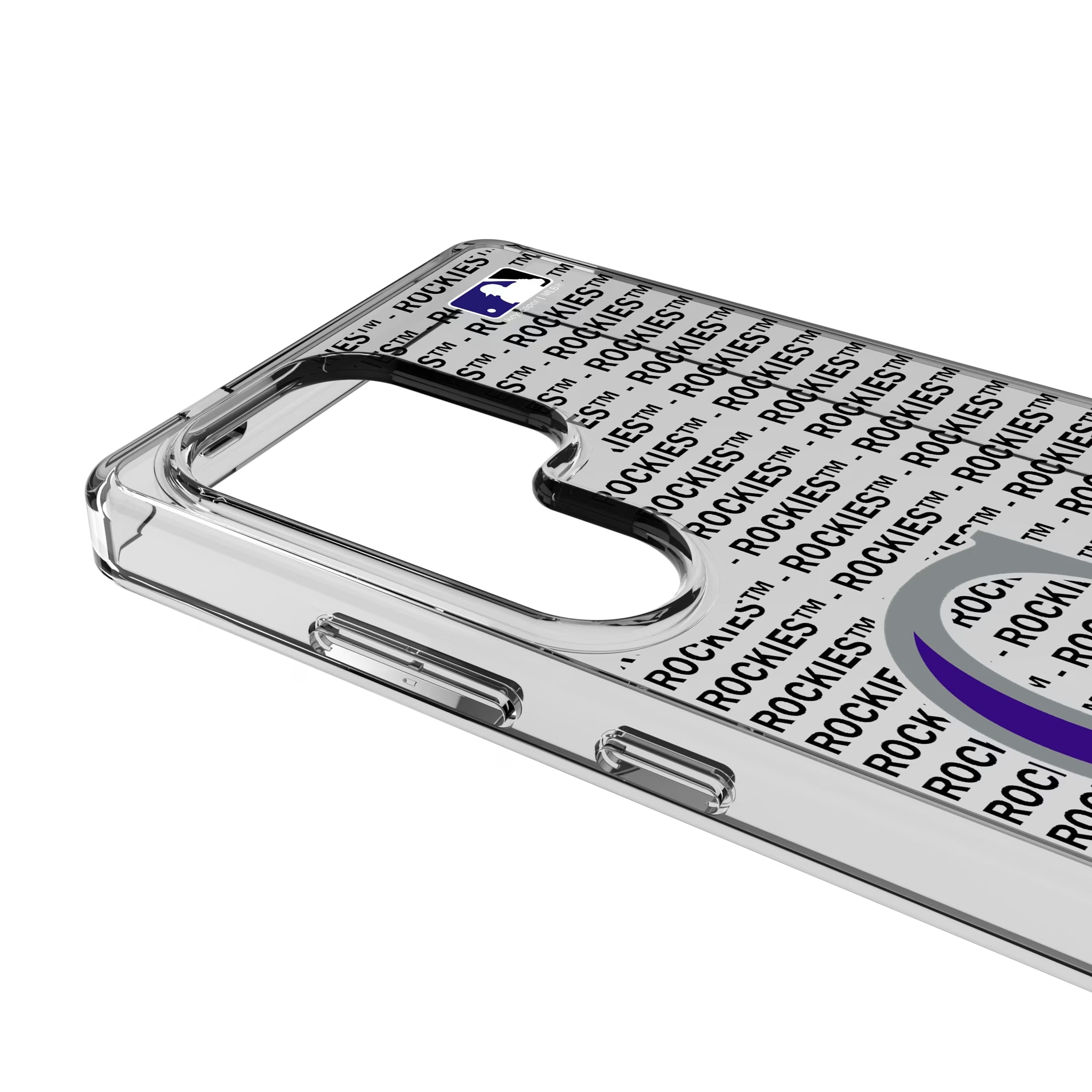 Colorado Rockies Text Backdrop Galaxy Clear Phone Case for Samsung Galaxy - Detail