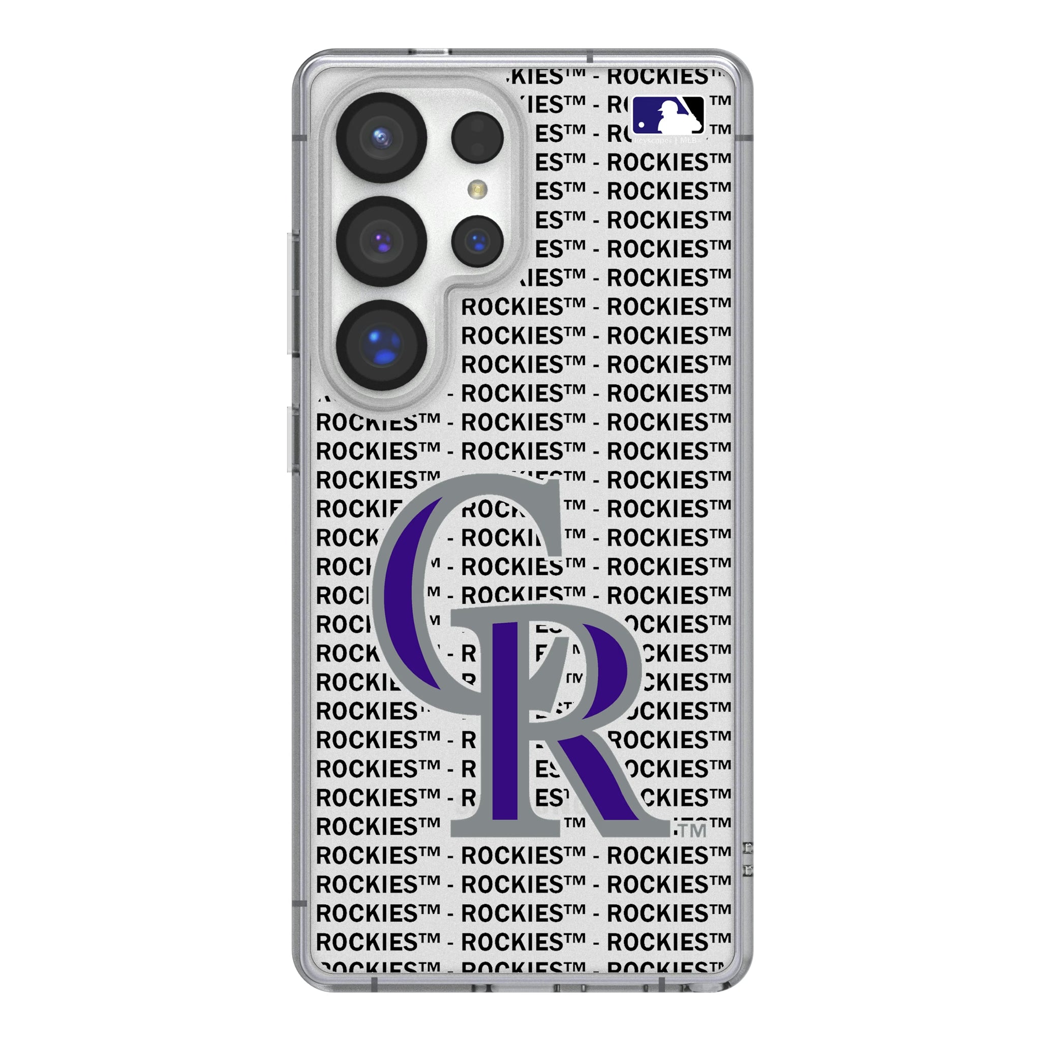 Colorado Rockies Text Backdrop Galaxy Clear Phone Case for Samsung Galaxy
