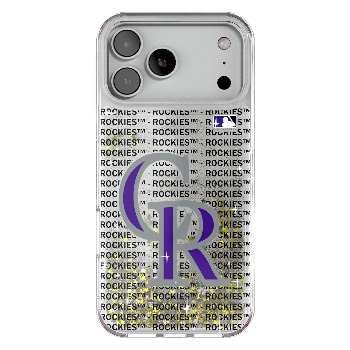 Colorado Rockies Text Backdrop Glitter Phone Case for Apple iPhone