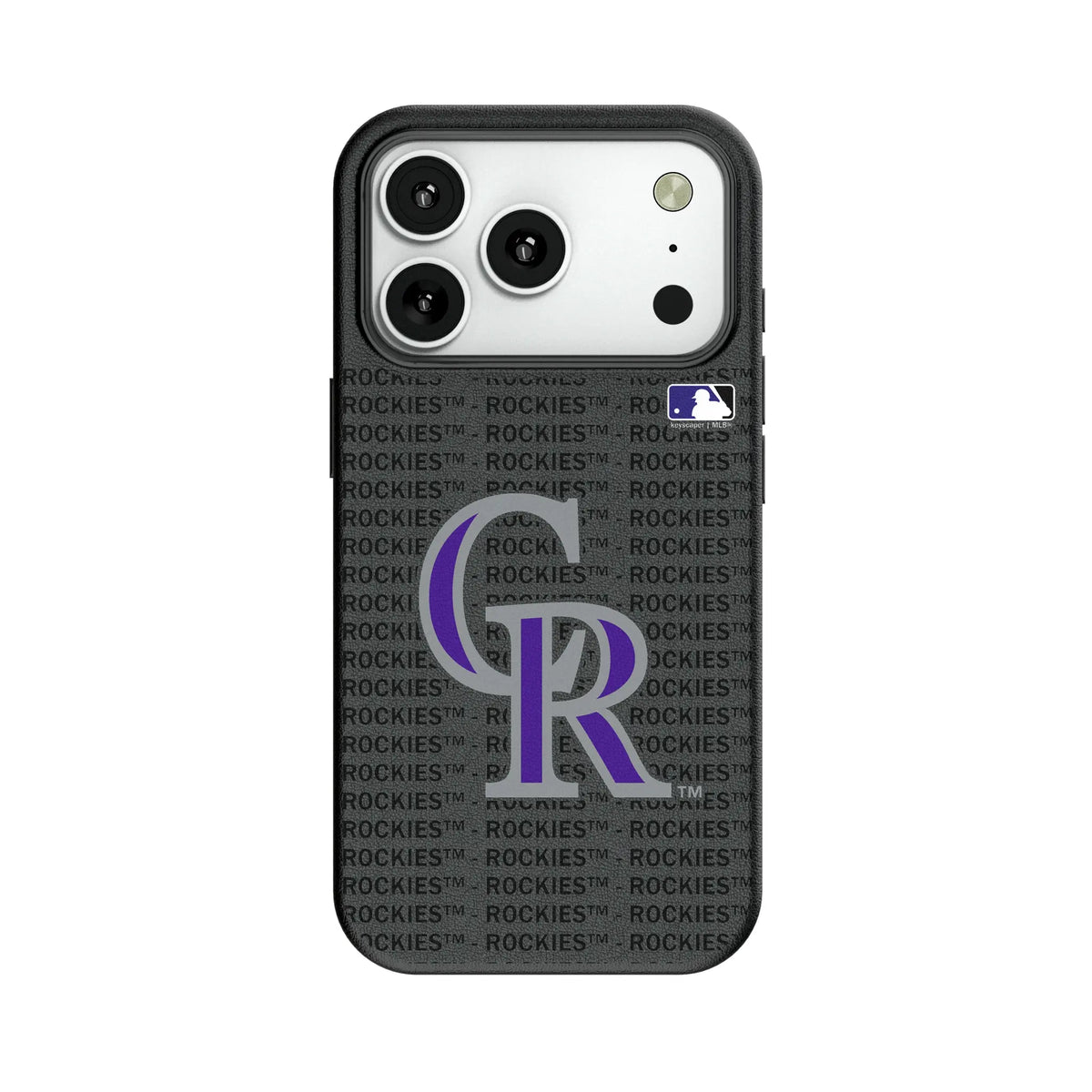 Colorado Rockies Text Backdrop MagSafe Compatible Phone Case for Apple iPhone