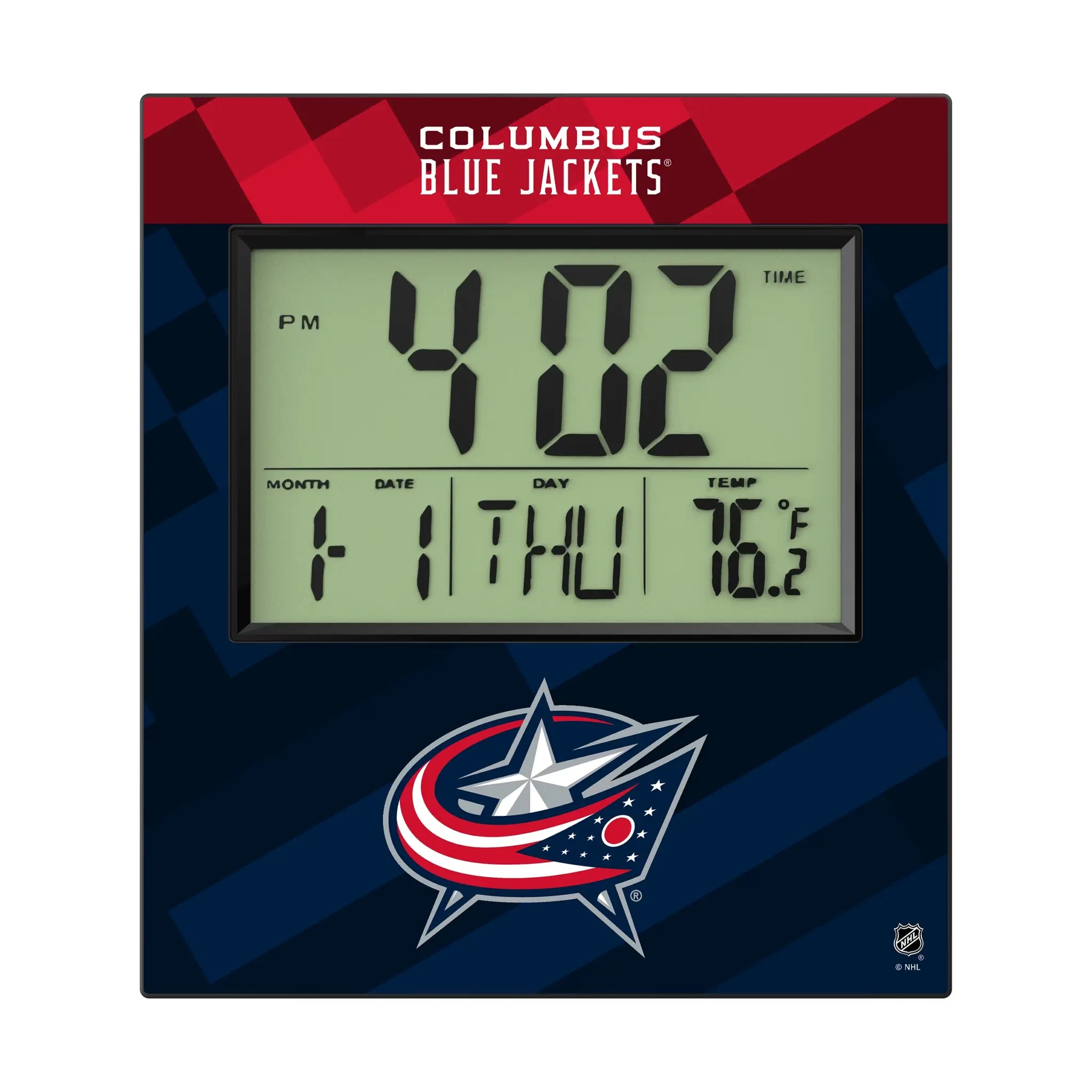 Columbus Blue Jackets Color Block Wall Clock