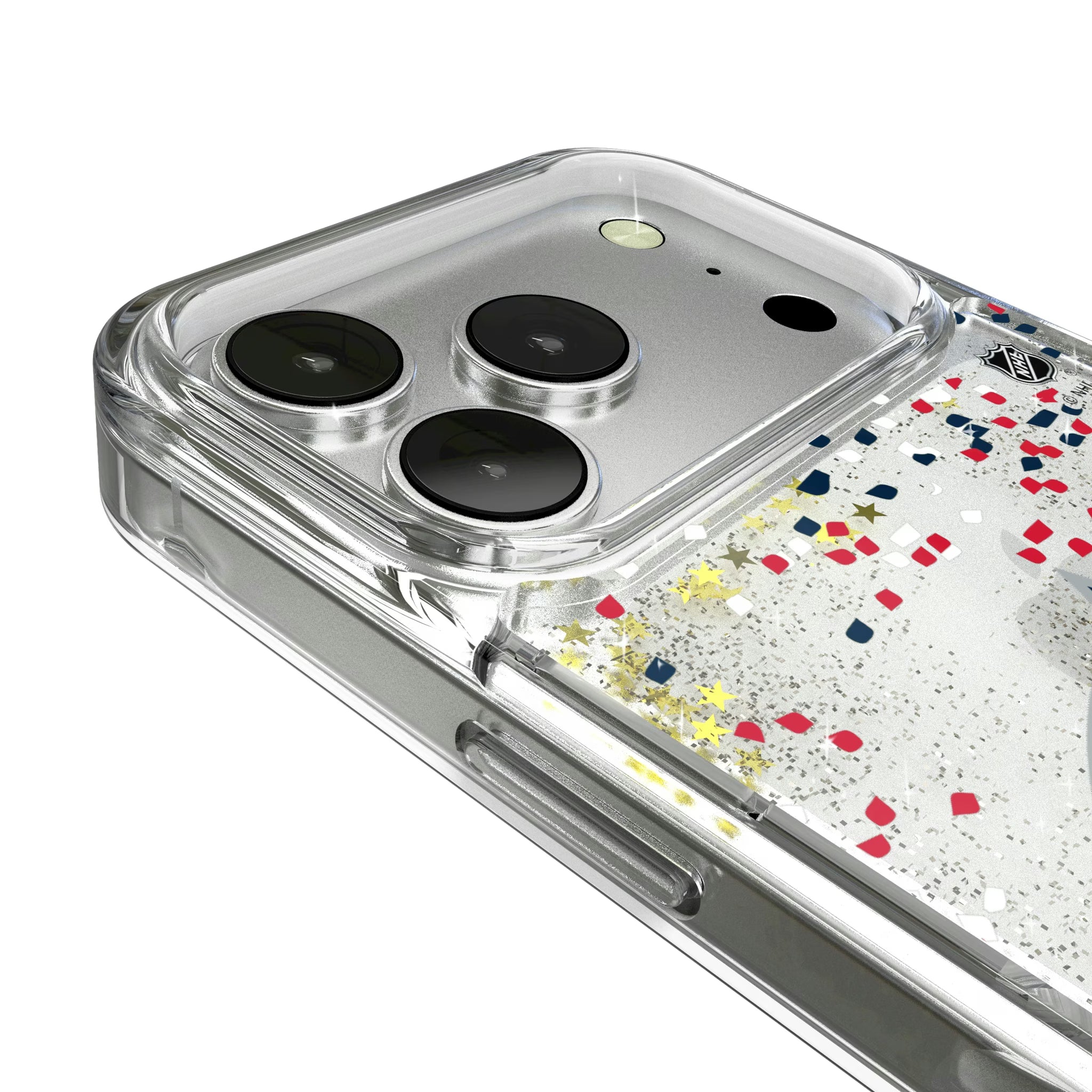 Columbus Blue Jackets Confetti iPhone Glitter Phone Case for Apple iPhone - Detail